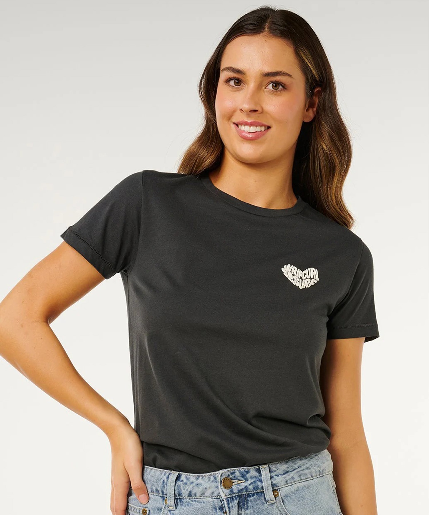 RIP CURL リップカール 半袖 Tシャツ レディース ワンポイント RC 
