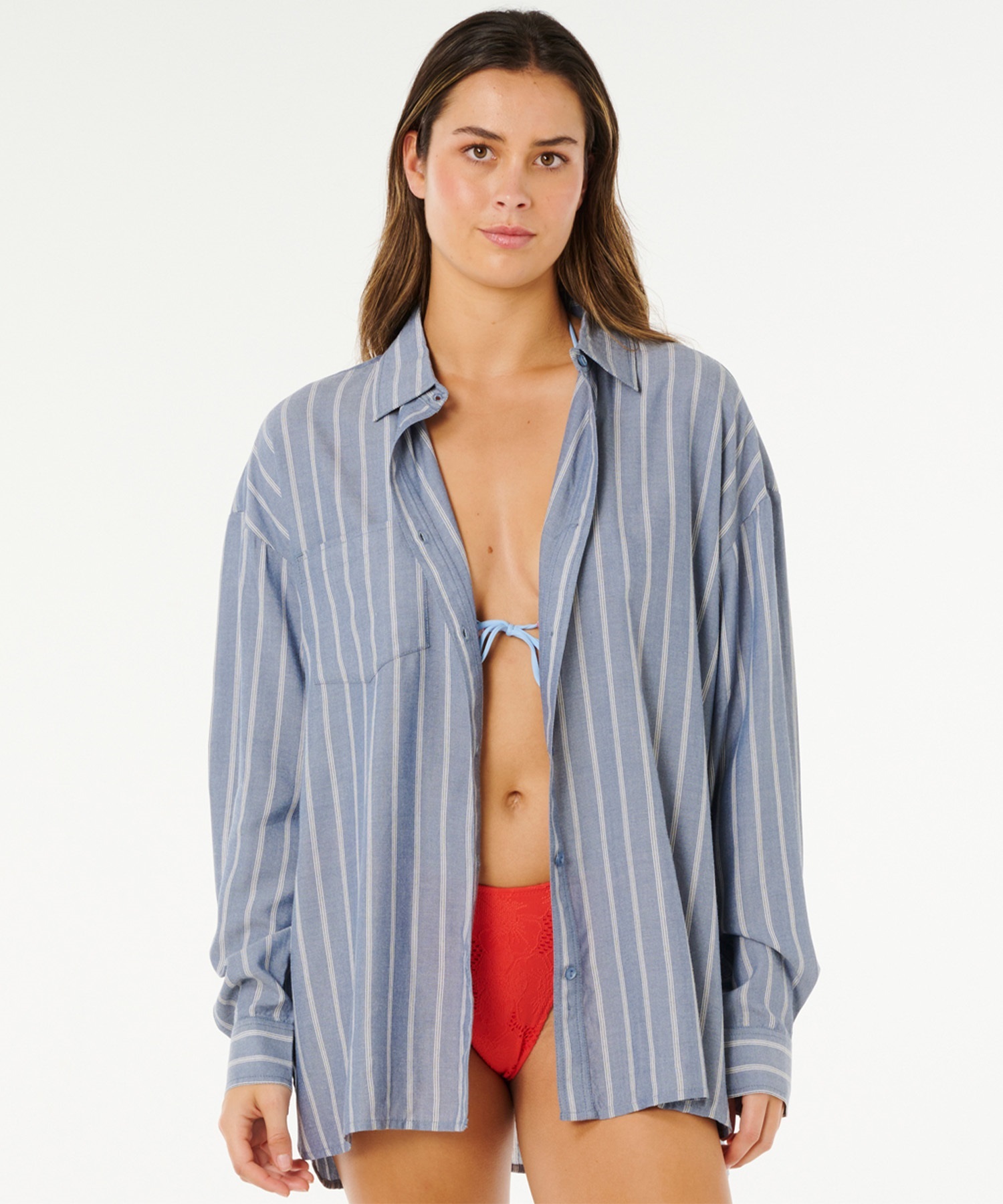 RIP CURL リップカール 長袖 シャツ レディース ストライプ BEACH DAYS