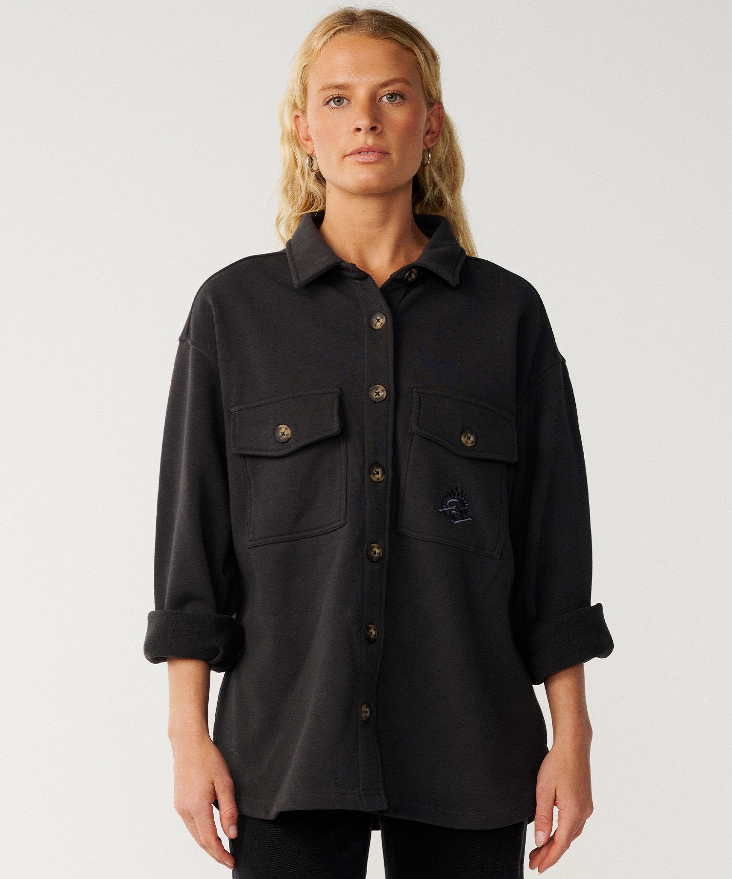 RIP CURL リップカール 長袖 シャツ レディース ワンポイント ロゴ