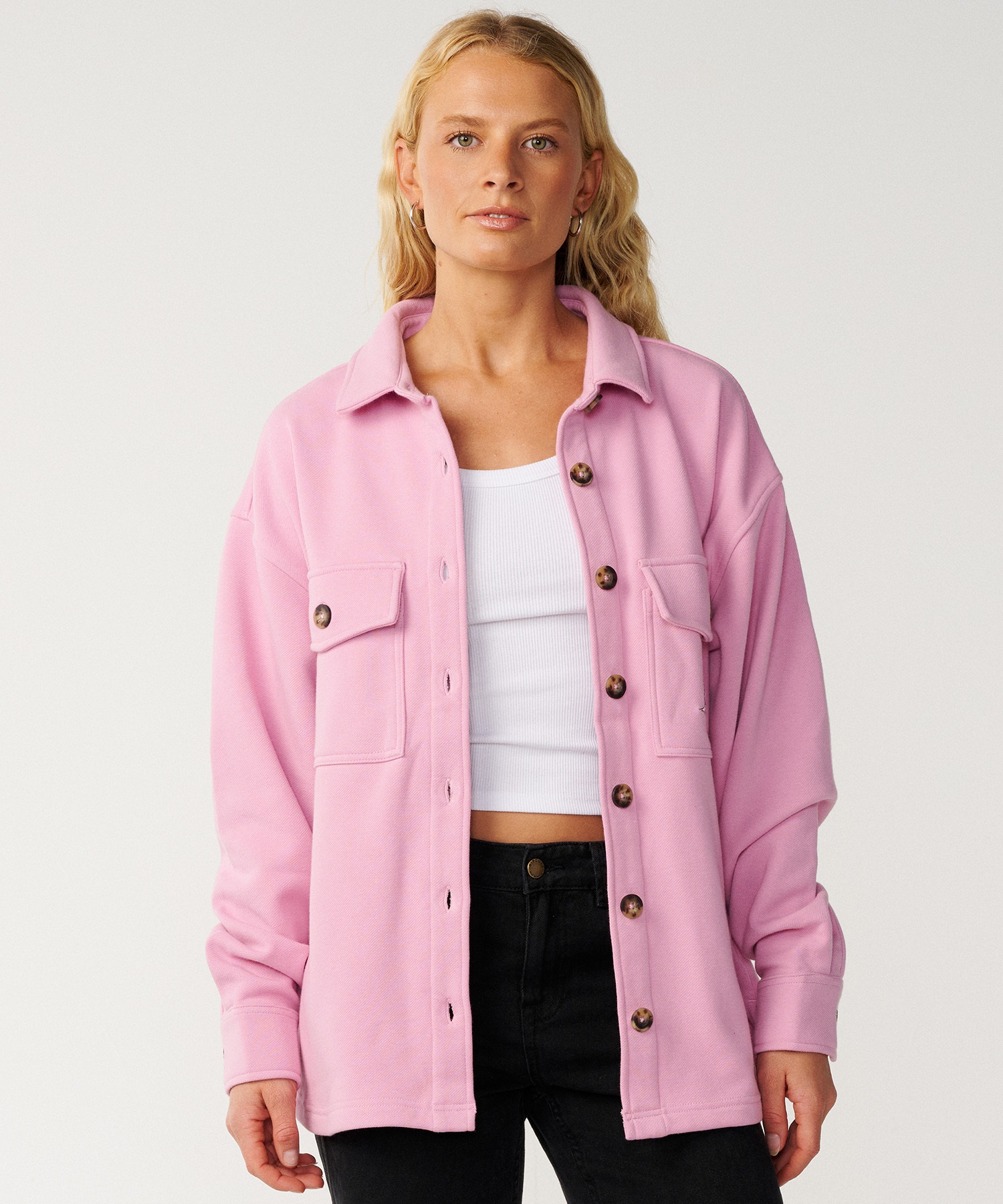 RIP CURL リップカール 長袖 シャツ レディース ワンポイント ロゴ