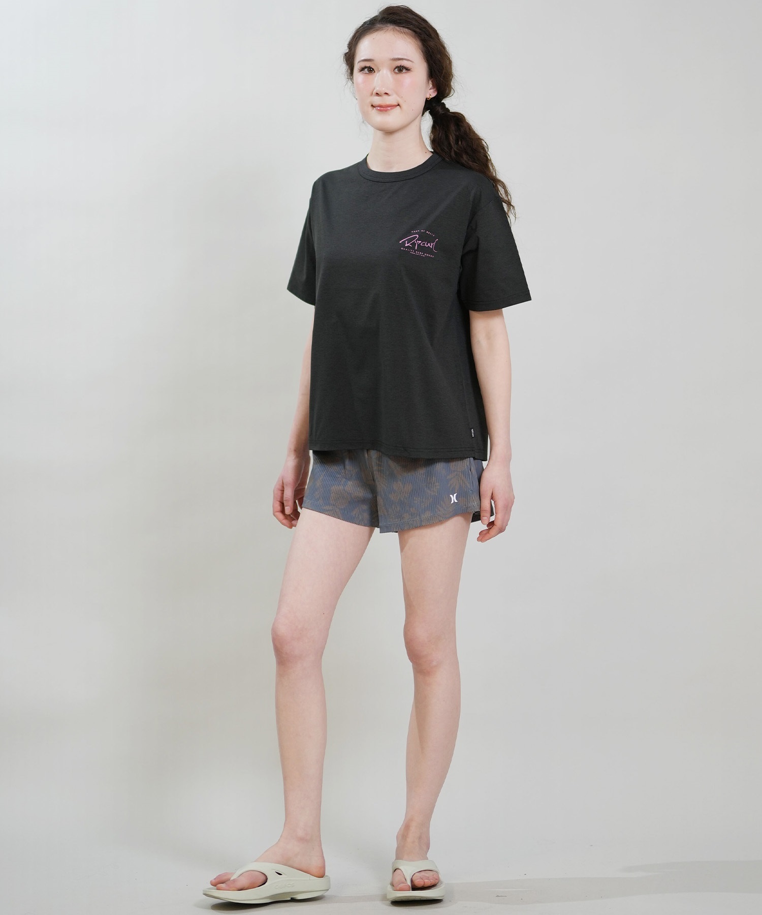 RIP CURL リップカール 水着 ラッシュガード 半袖 Tシャツ レディース 水陸両用 WIDE FIT TEE UVケアラッシュガード RCL6S-4304(PNK-M)