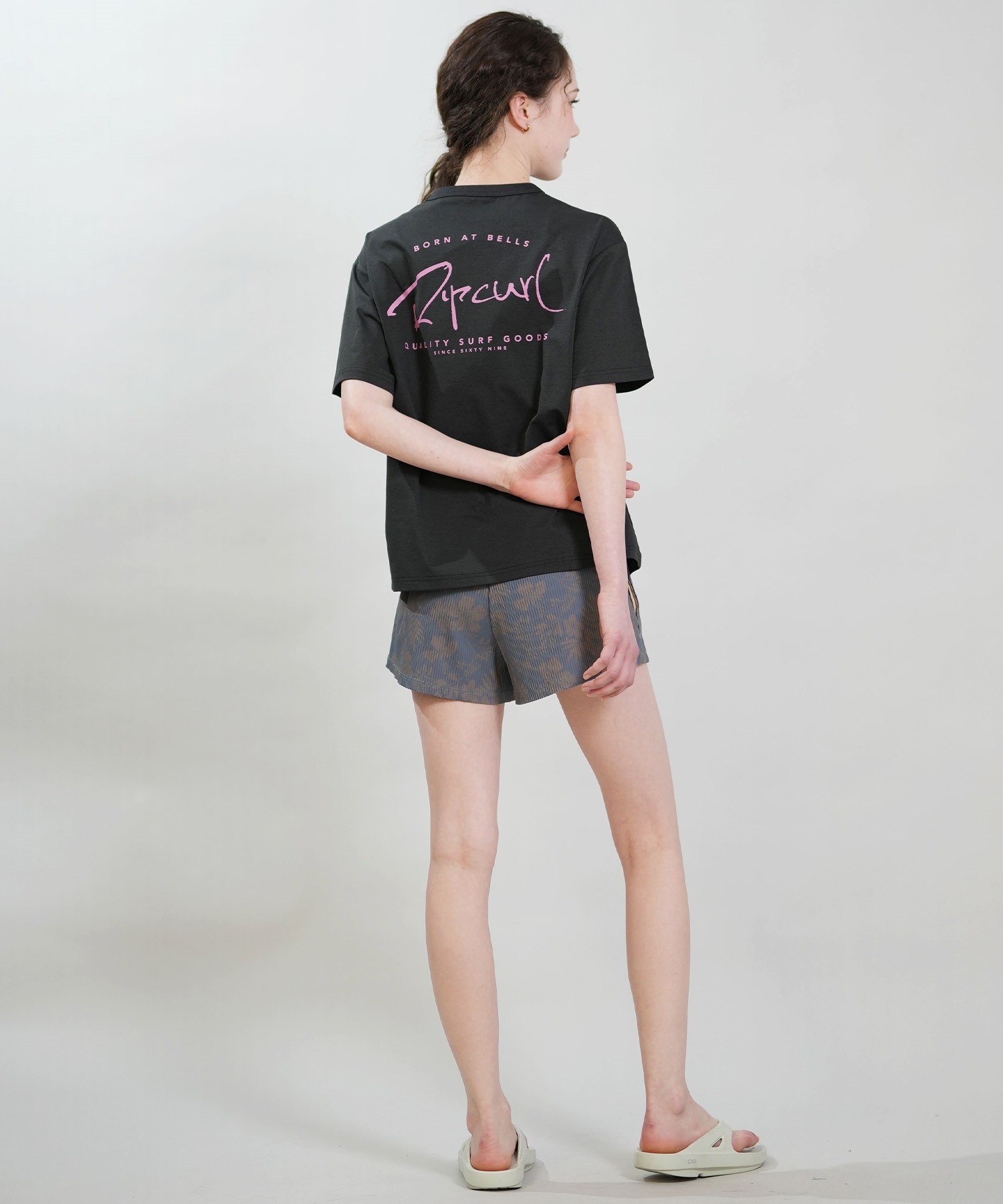 RIP CURL リップカール 水着 ラッシュガード 半袖 Tシャツ レディース 水陸両用 WIDE FIT TEE UVケアラッシュガード RCL6S-4304(PNK-M)