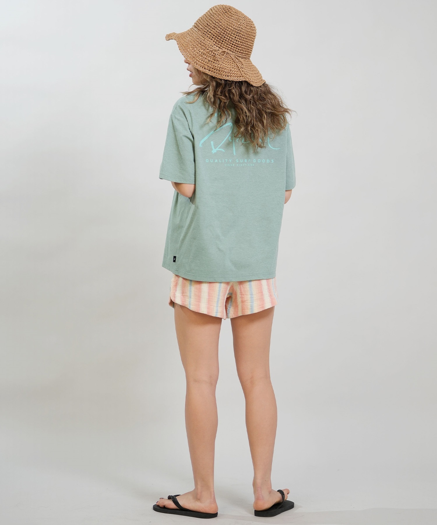 RIP CURL リップカール 水着 ラッシュガード 半袖 Tシャツ レディース 水陸両用 WIDE FIT TEE UVケアラッシュガード RCL6S-4304(PNK-M)
