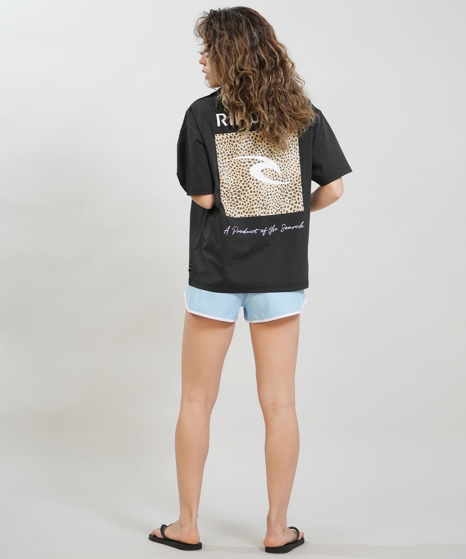 RIP CURL リップカール 水着 ラッシュガード 半袖 Tシャツ レディース 水陸両用 BOXY WIDE FIT TEE UVケアラッシュガード RCL6S-4306(WHT-M)