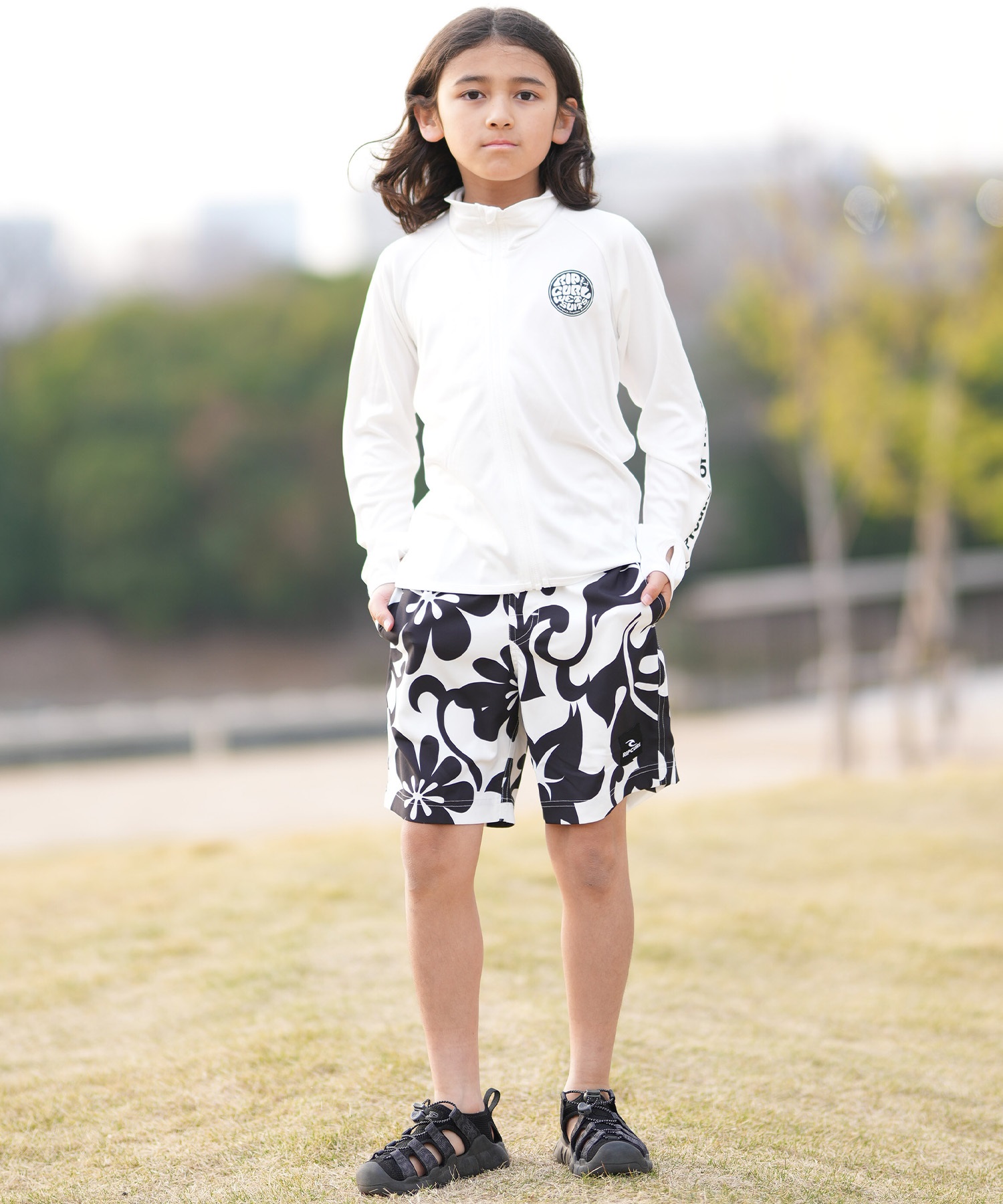 RIP CURL リップカール 水着 海パン トランクス サーフパンツ キッズ 子供 ALOHA KIDS TRANKS RCK6S-4102(CYN-110cm)