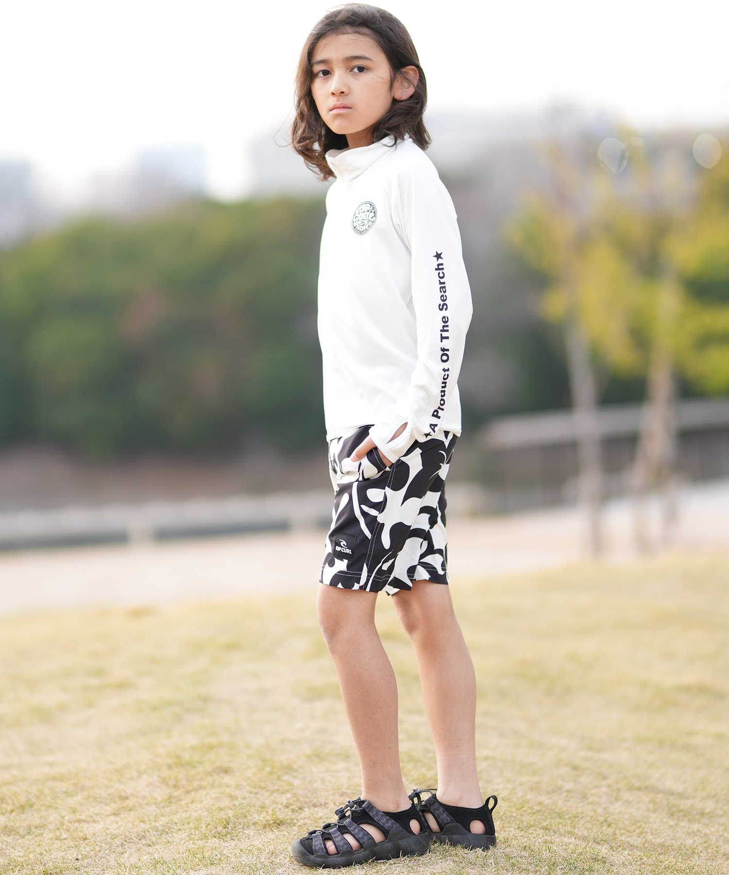 RIP CURL リップカール 水着 海パン トランクス サーフパンツ キッズ 子供 ALOHA KIDS TRANKS RCK6S-4102(CYN-110cm)