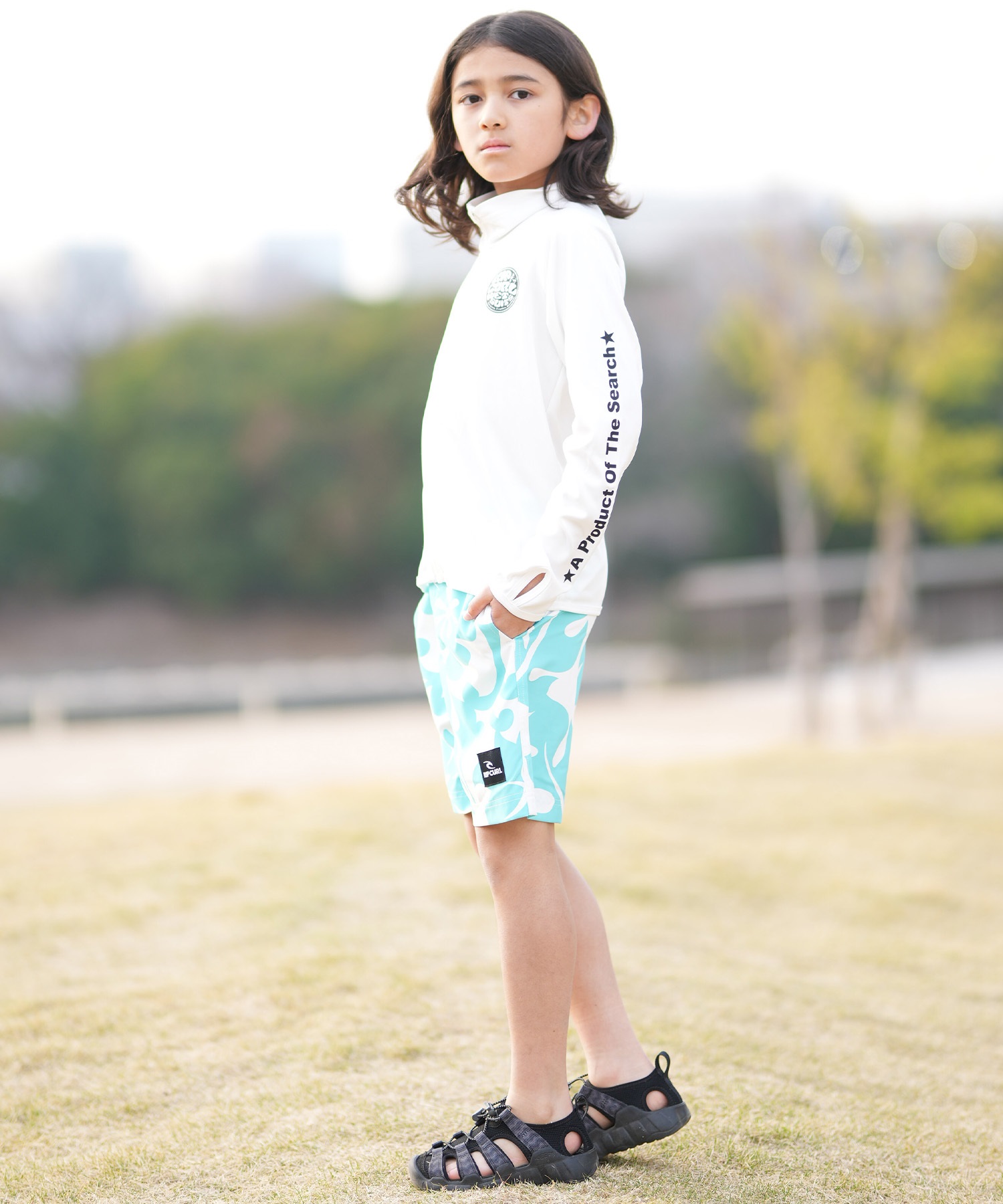 RIP CURL リップカール 水着 海パン トランクス サーフパンツ キッズ 子供 ALOHA KIDS TRANKS RCK6S-4102(CYN-110cm)