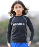 RIP CURL リップカール 水着 ラッシュガード 長袖 Tシャツ ロンT キッズ 子供 BLADE LOGO KIDS RASH RCK6S-4301(BLK-120cm)