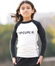 RIP CURL リップカール 水着 ラッシュガード 長袖 Tシャツ ロンT キッズ 子供 BLADE LOGO KIDS RASH RCK6S-4301(BLK-120cm)