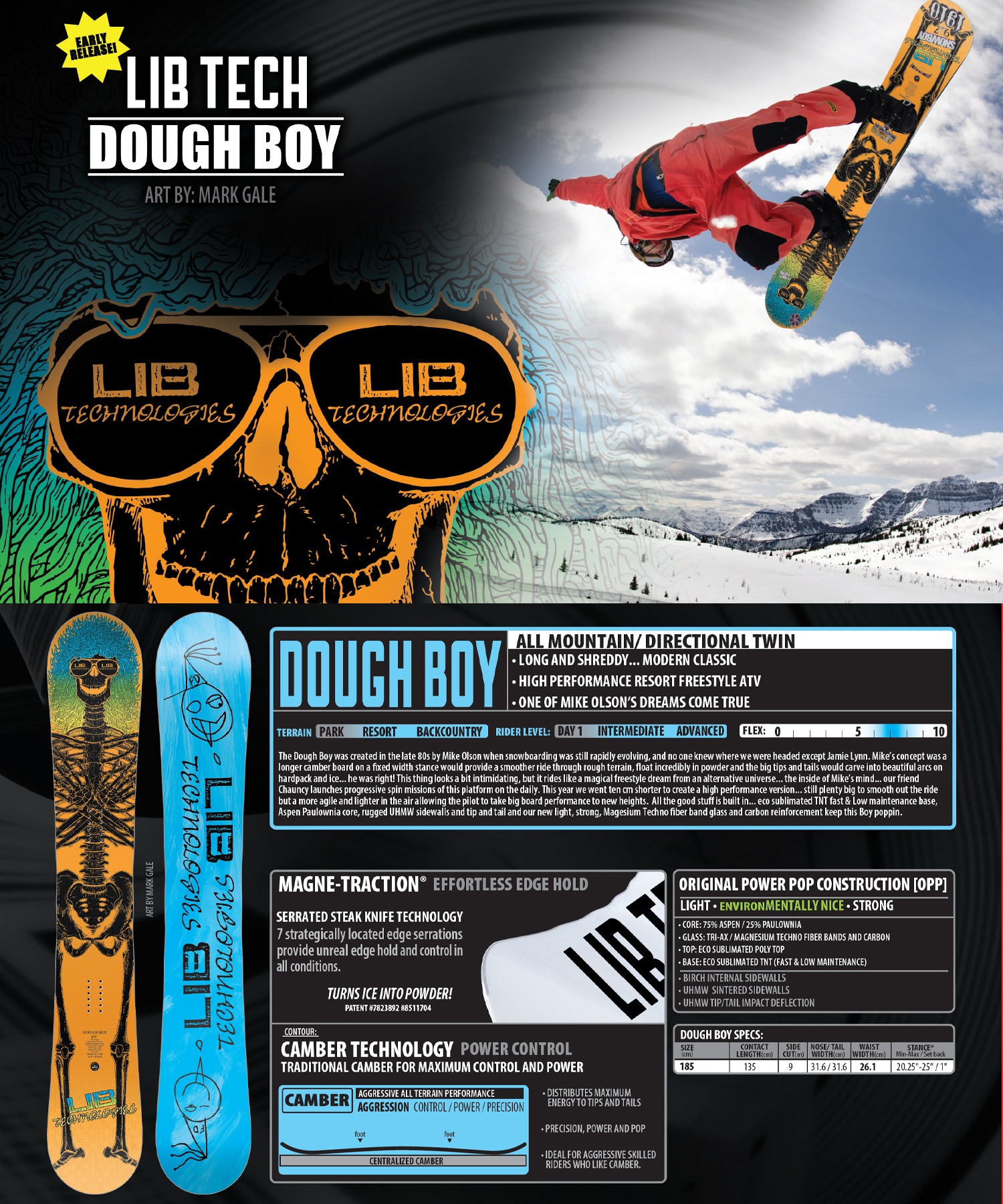 LIBTECH リブテック ドゥーボーイ DOUGHBOY スノーボード 板 パウダー