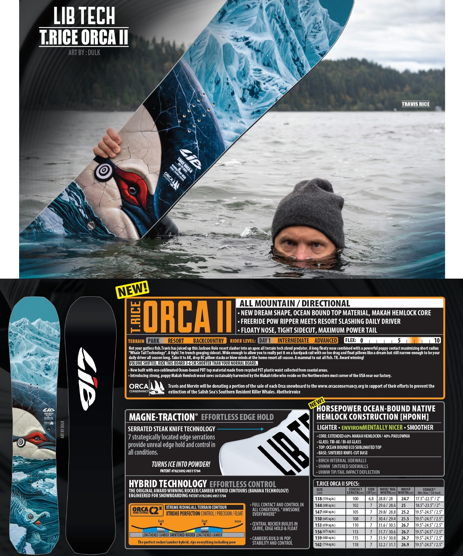 LIBTECH リブテック オルカツー ORCA II スノーボード 板 パウダー