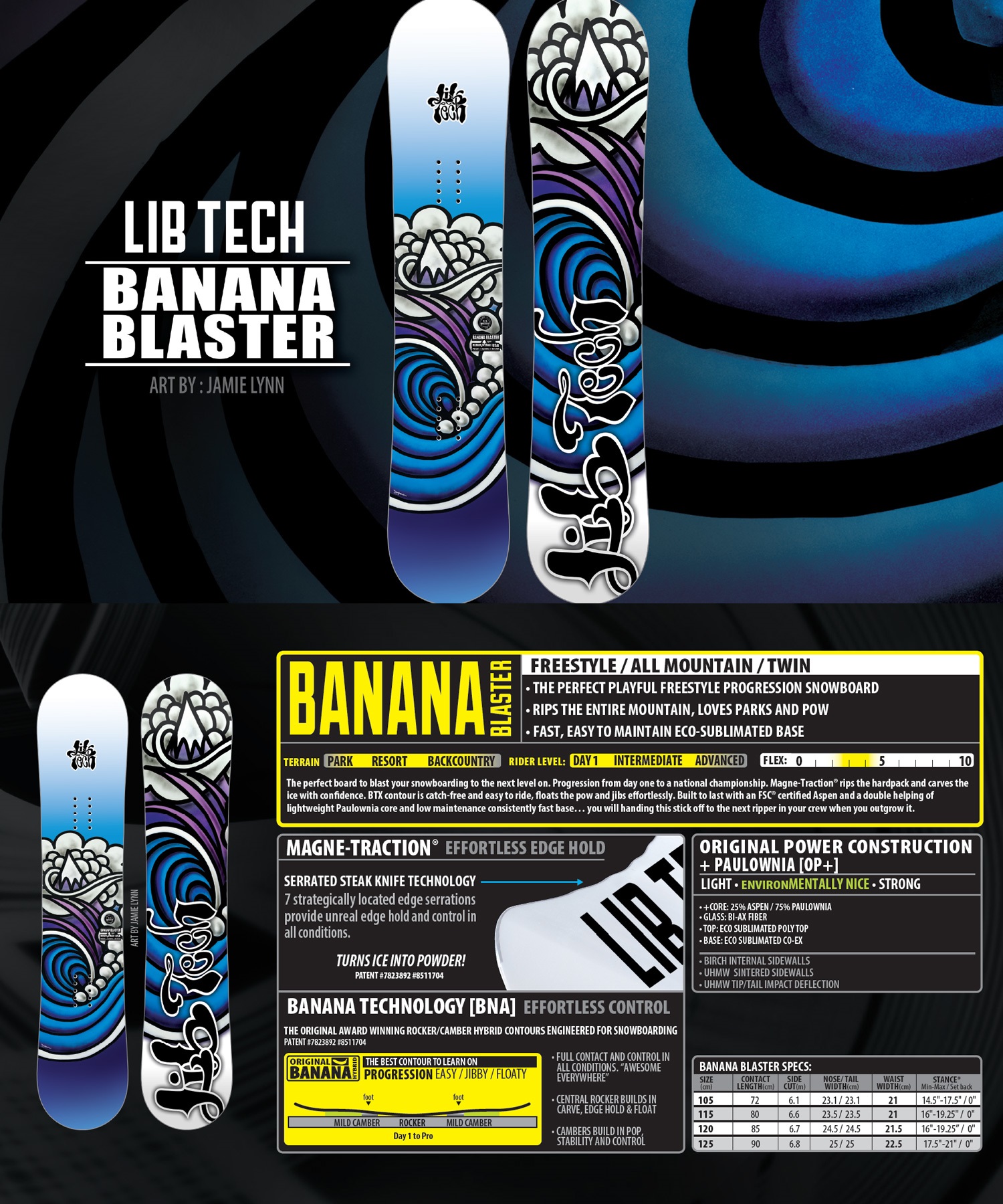 LIBTECH リブテック バナナブラスター BANANA BLASTER スノーボード 板