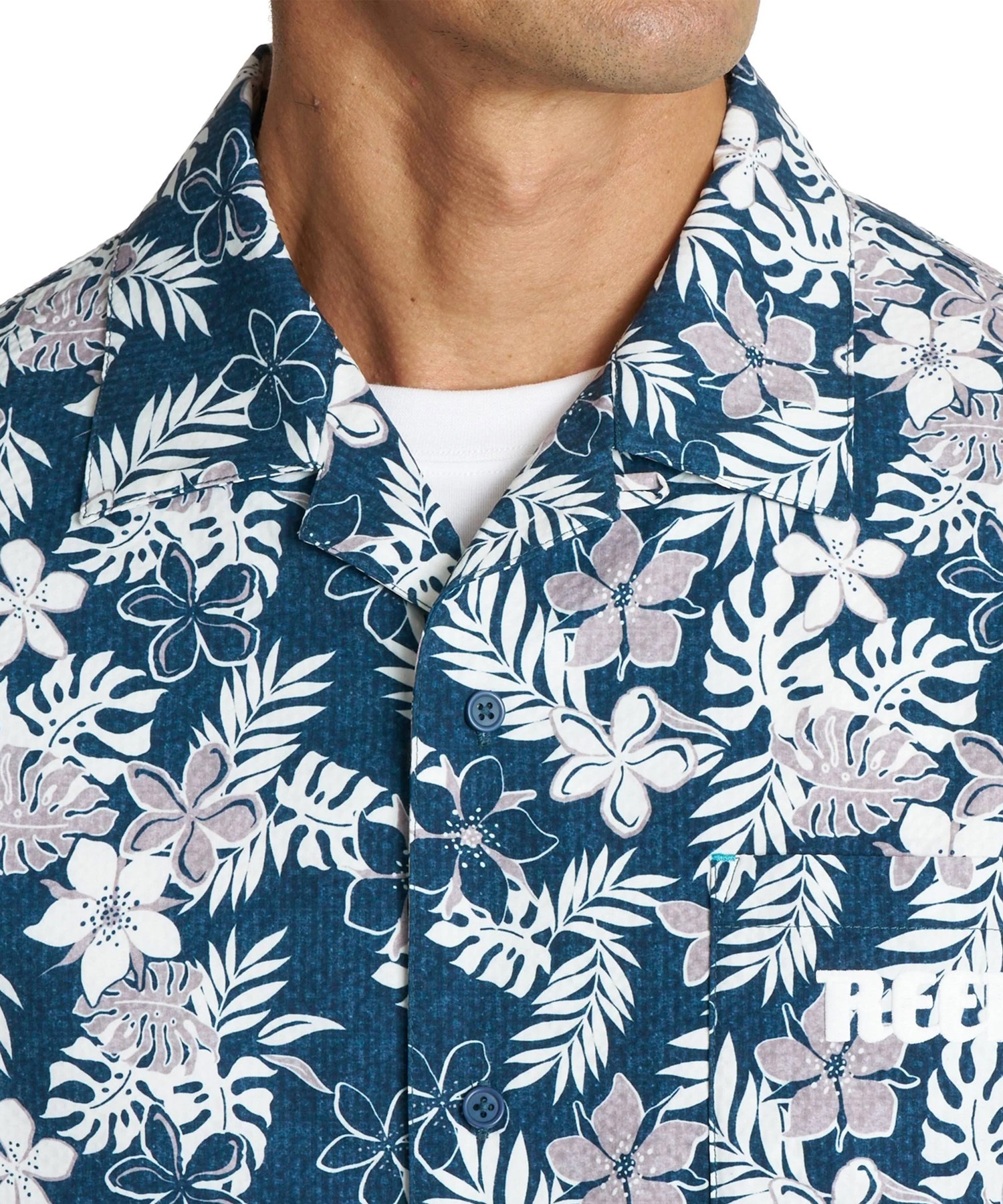 REEF リーフ 半袖 シャツ メンズ UVカット 抗菌防臭 ストレッチ 塩素