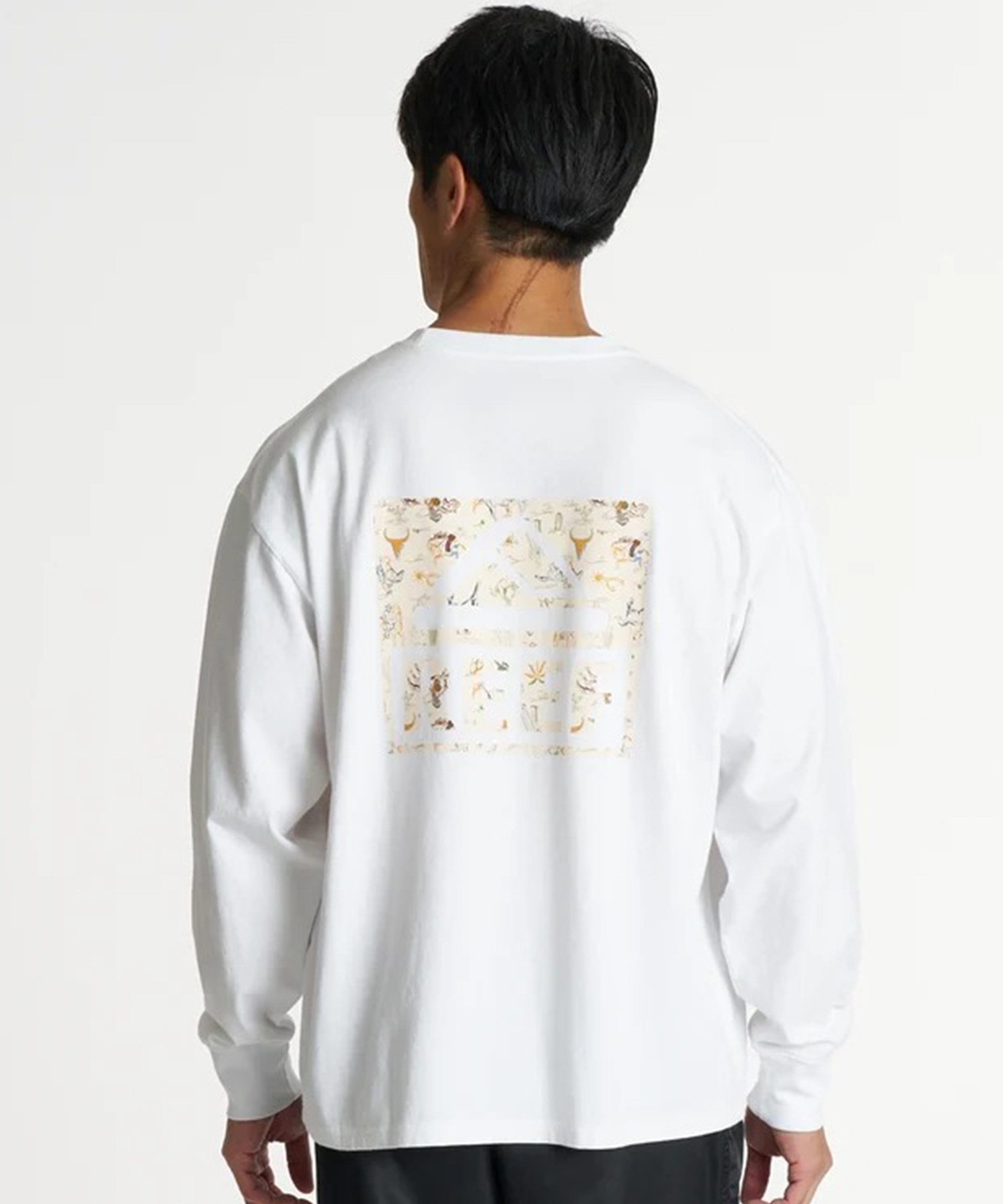 REEF リーフ 長袖 Tシャツ ロンT メンズ バックプリント ESCAPE