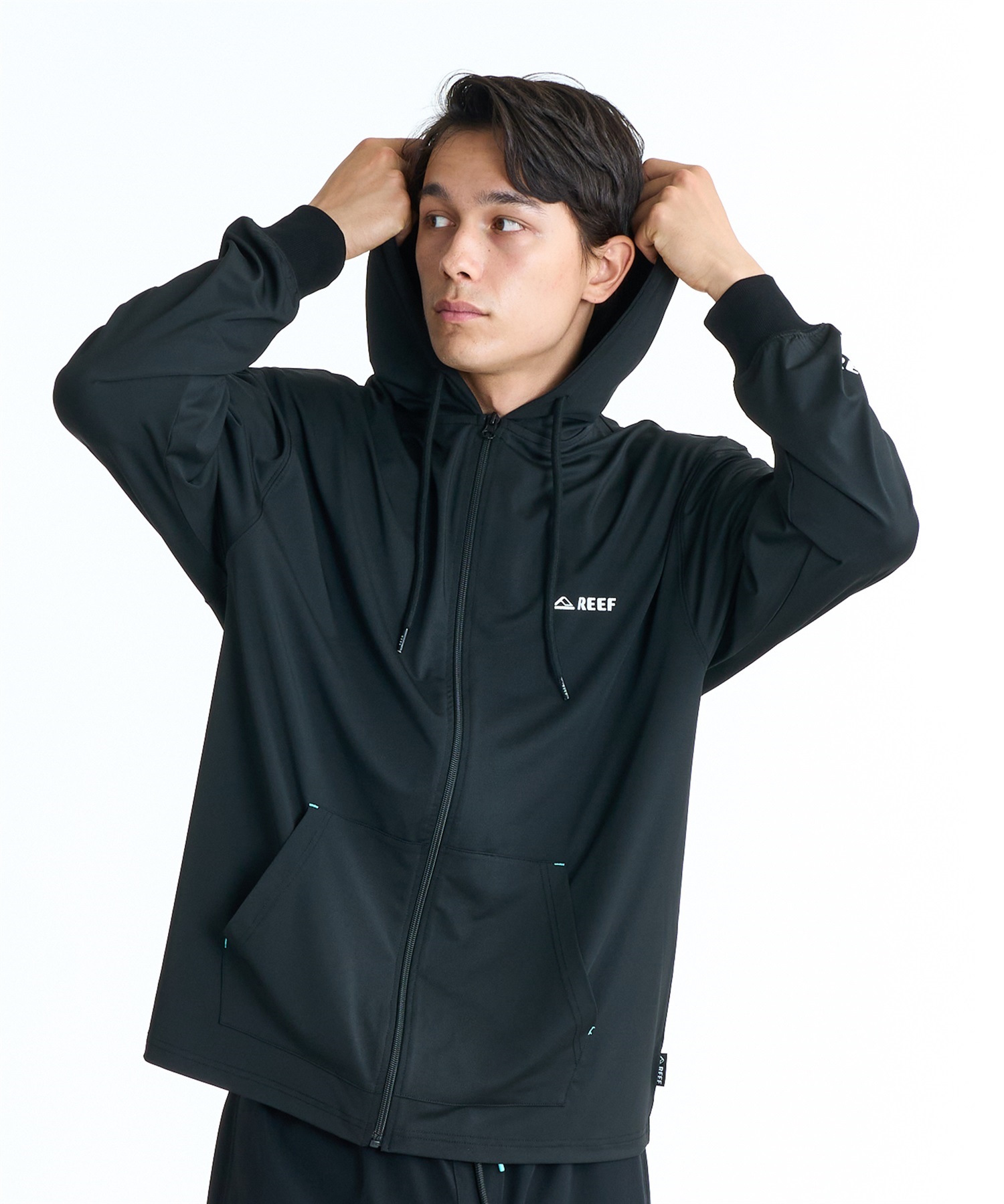 REEF リーフ 水着 ラッシュガード ジップアップ パーカー メンズ 水陸