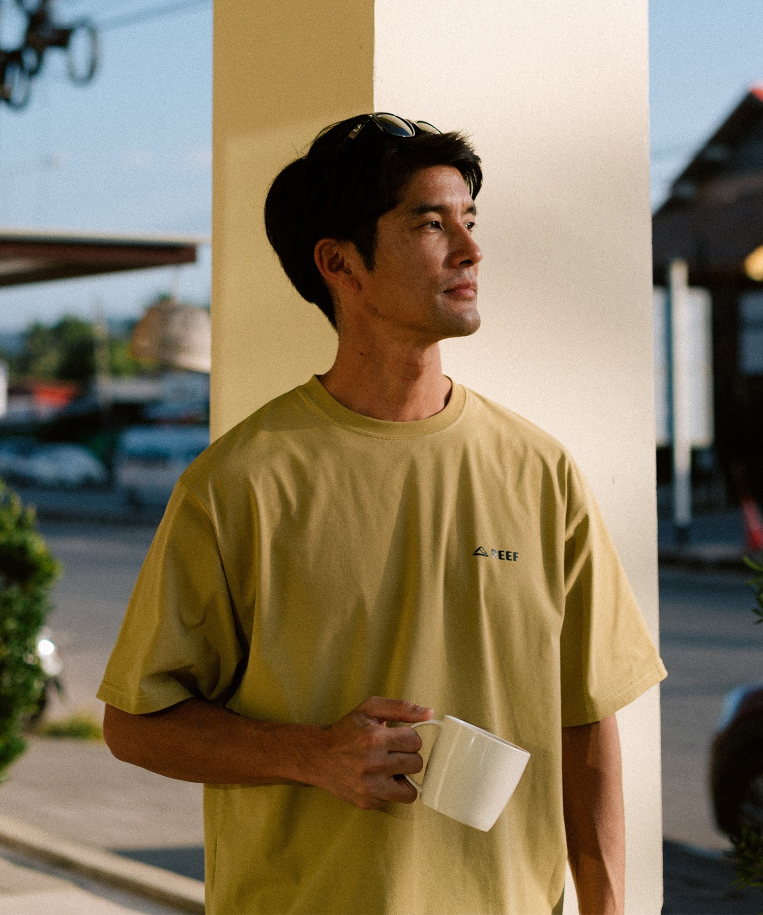 REEF リーフ 水着 ラッシュガード 半袖 Tシャツ メンズ 水陸両用