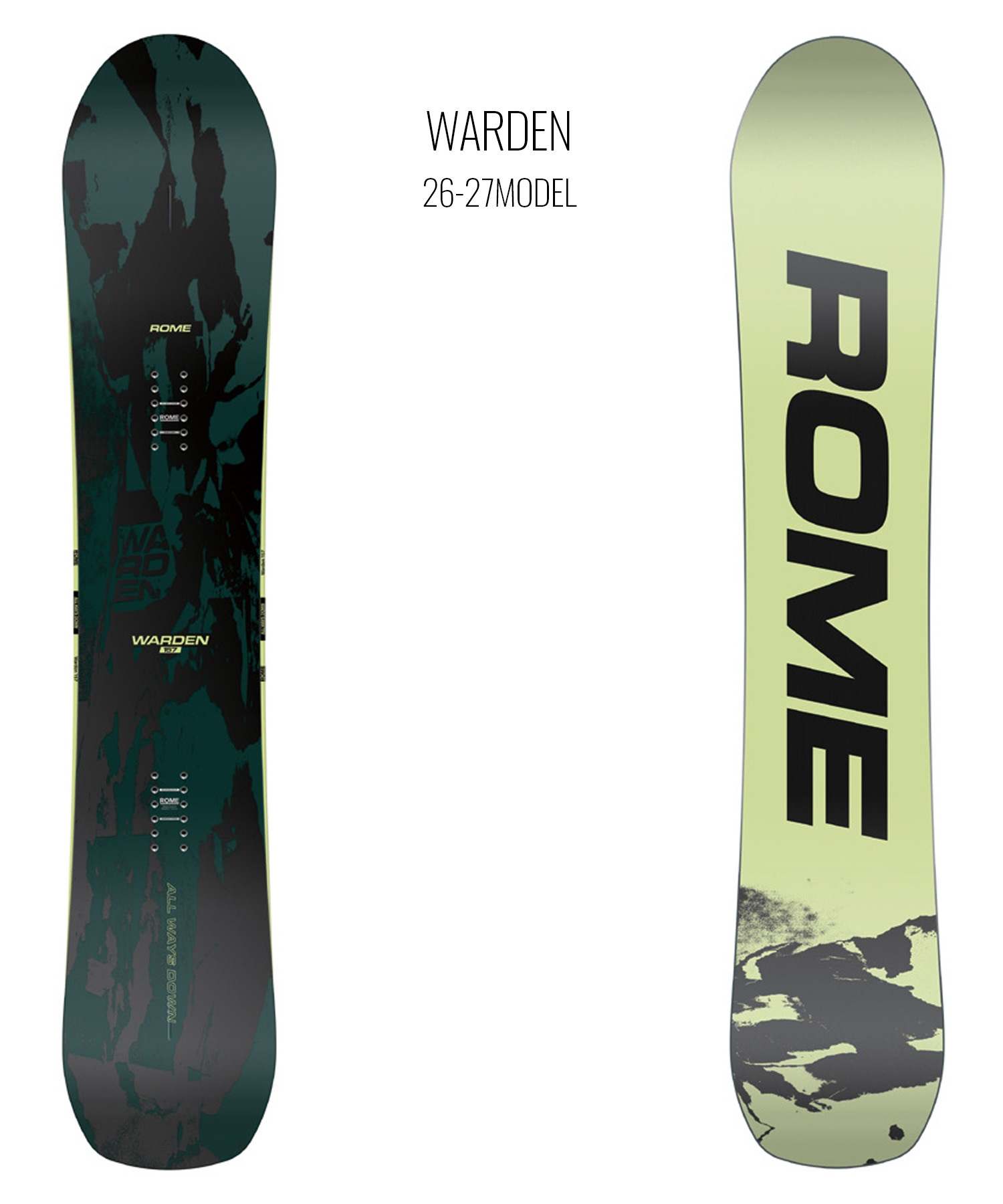 【新品】ROME ローム スノーボード 板 メンズ ワーデン WARDEN ROME SDS ローム ワーデン WARDEN スノーボード 板 オールマウンテン