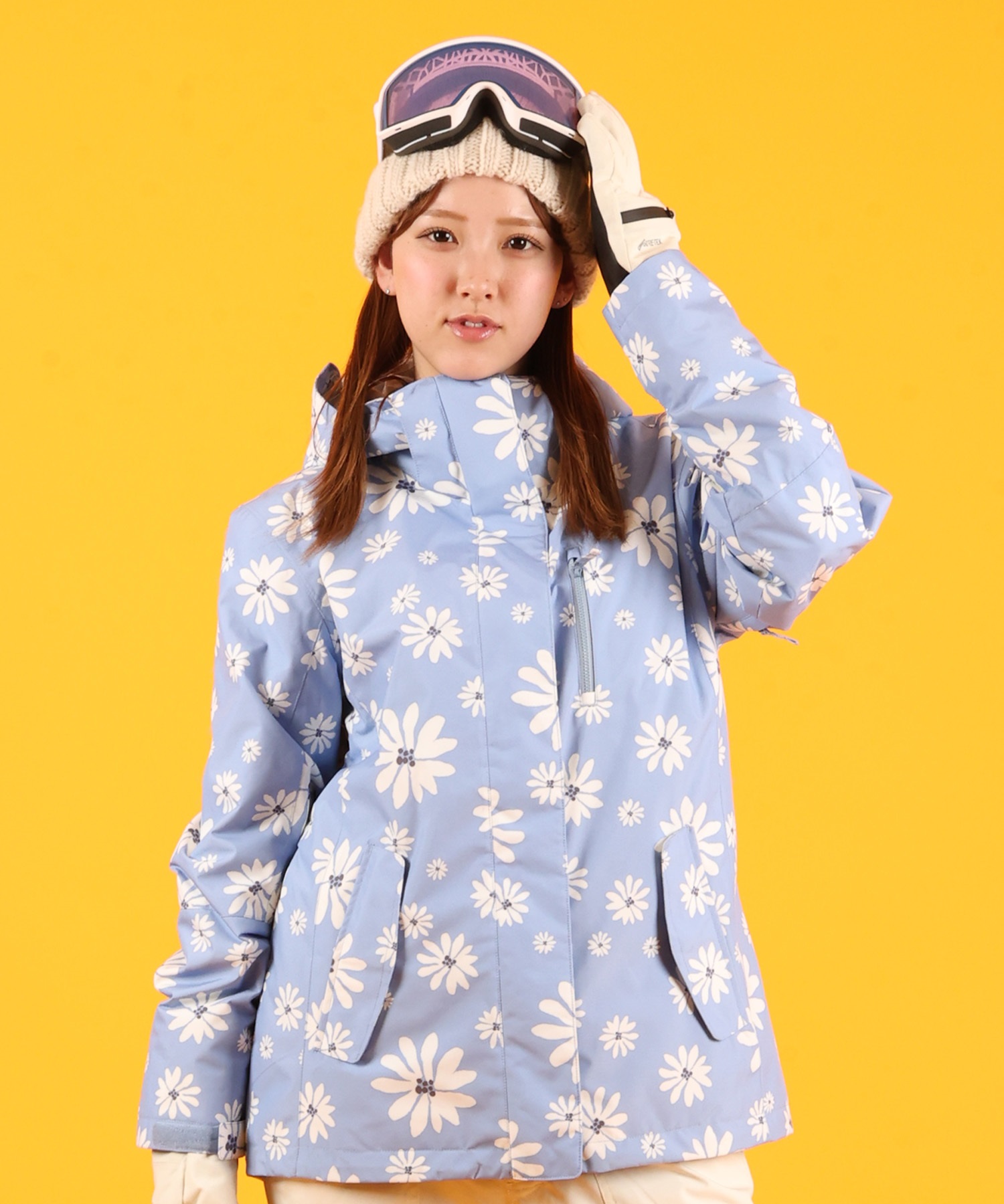 サイズM ロキシーROXYスノーボードウェア JETTYSOLIDNP ROXY ロキシー ジェティーパイントジャケット JETTY PRINT JK