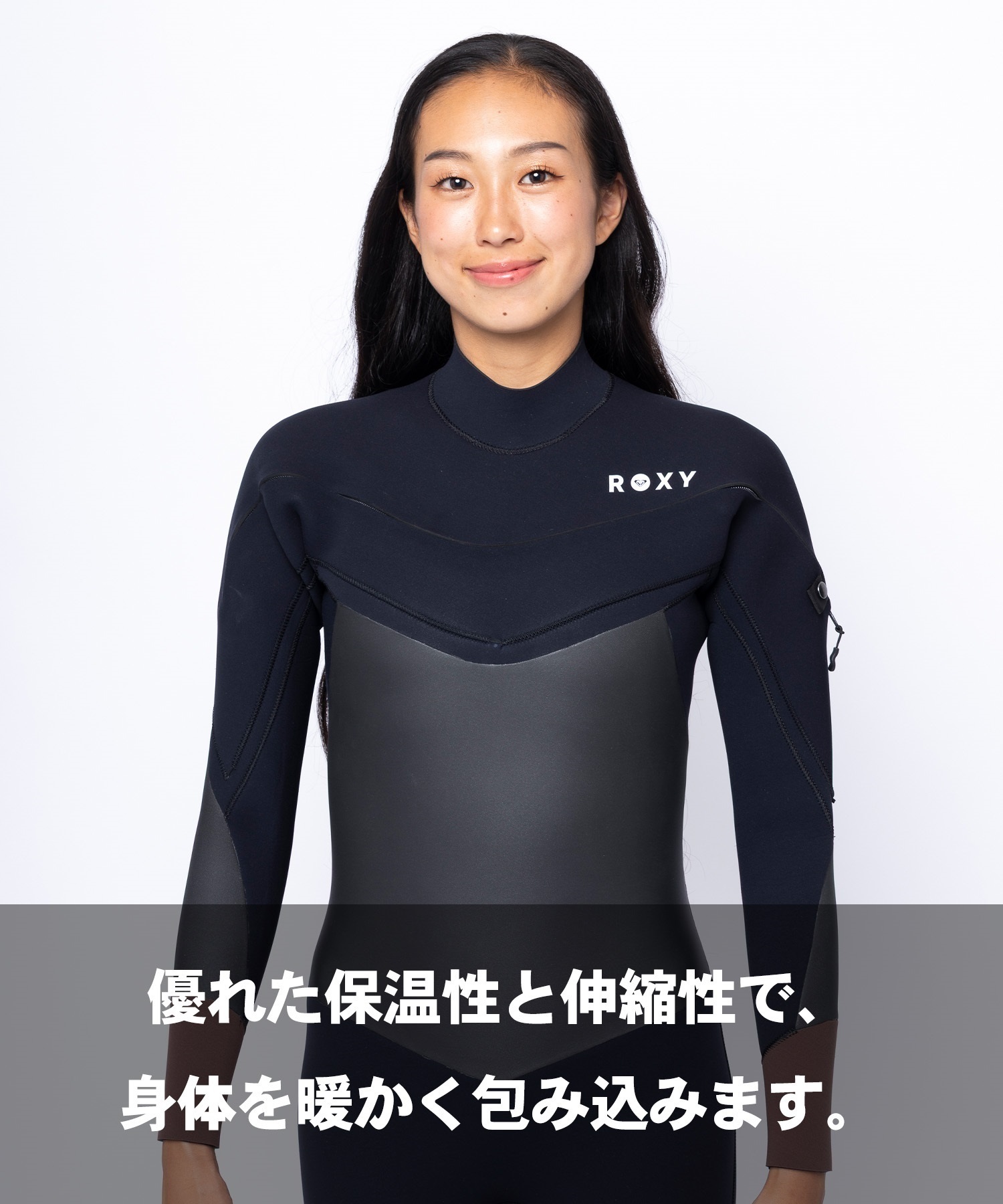 ROXY ロキシー ロングチェストジップ SEMIDRY 3X3 ウェットスーツ