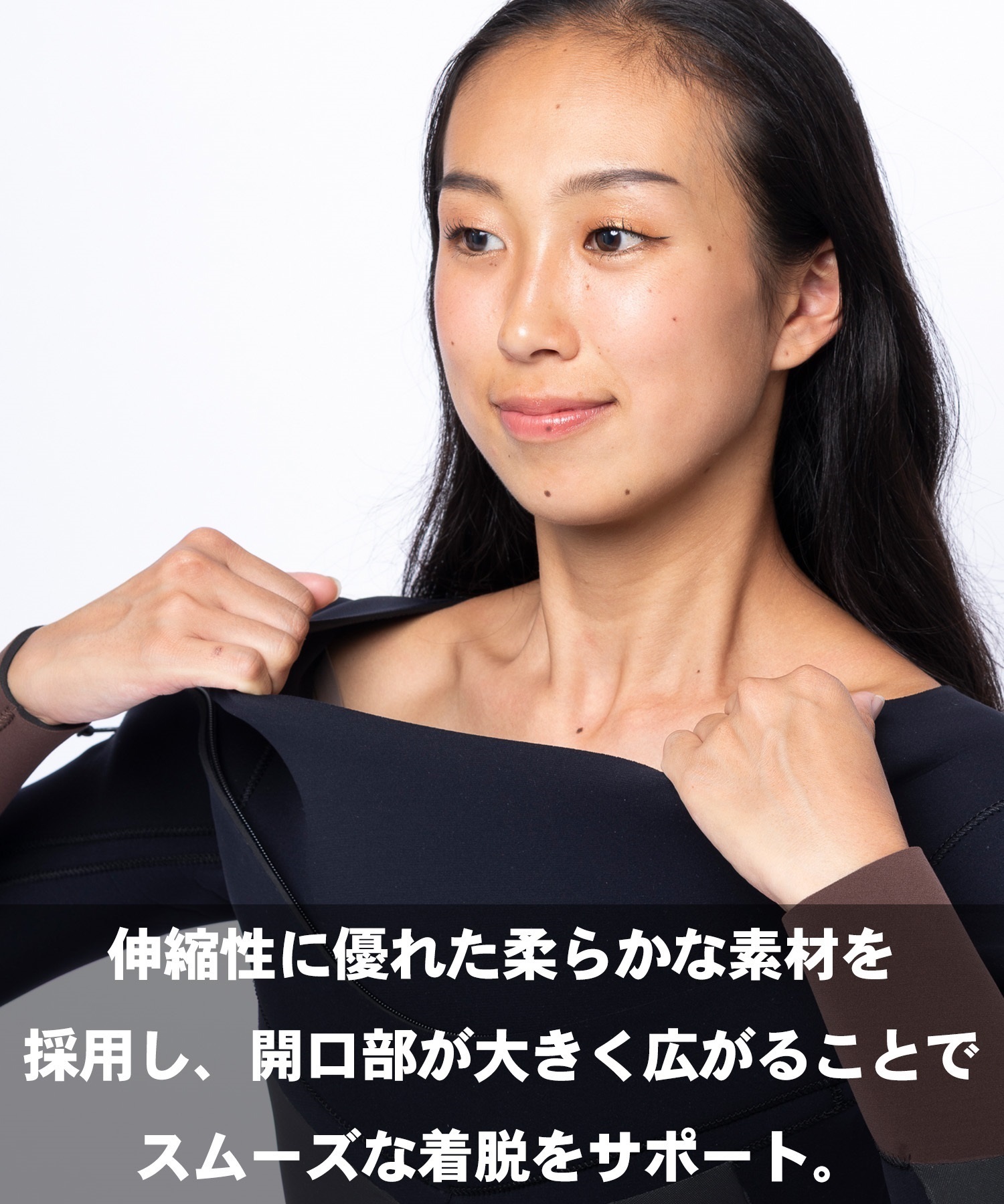 ROXY ロキシー ロングチェストジップ SEMIDRY 3X3 ウェットスーツ