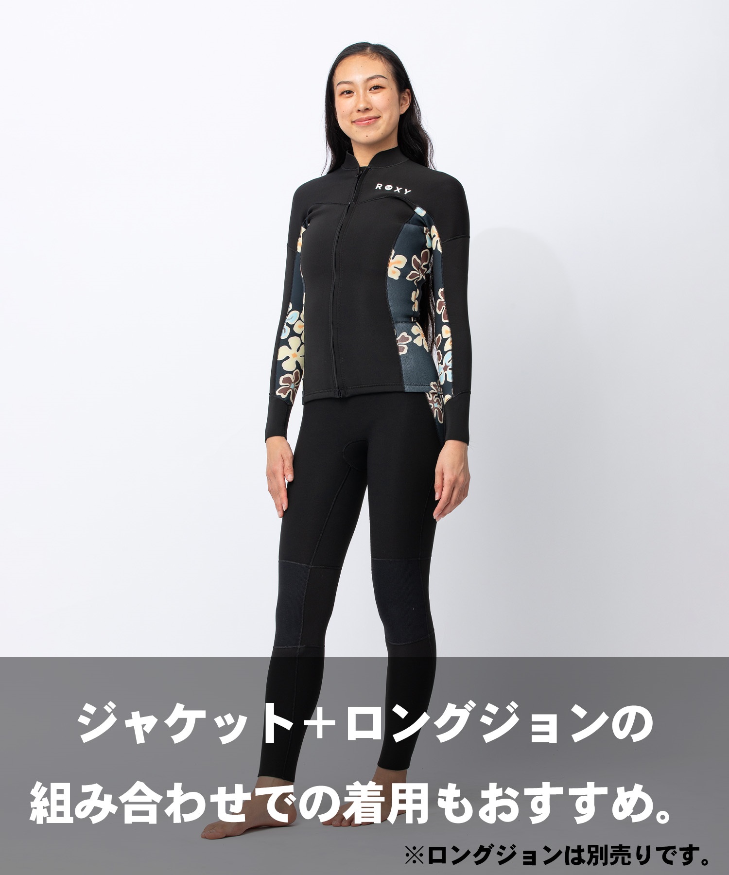 Roxy ウェットスーツ　レディース　フルスーツ　フロントジップ　サイズL 2m ROXY ロキシー レディース ウェットスーツ 3mm × 2mm フルスーツ 3/2
