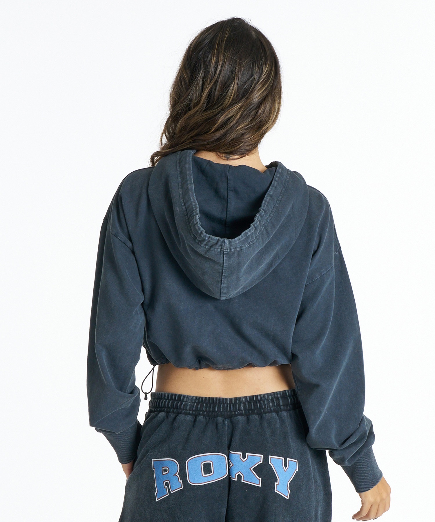 ROXY ロキシー ジップアップ パーカー レディース クロップド丈 裏毛
