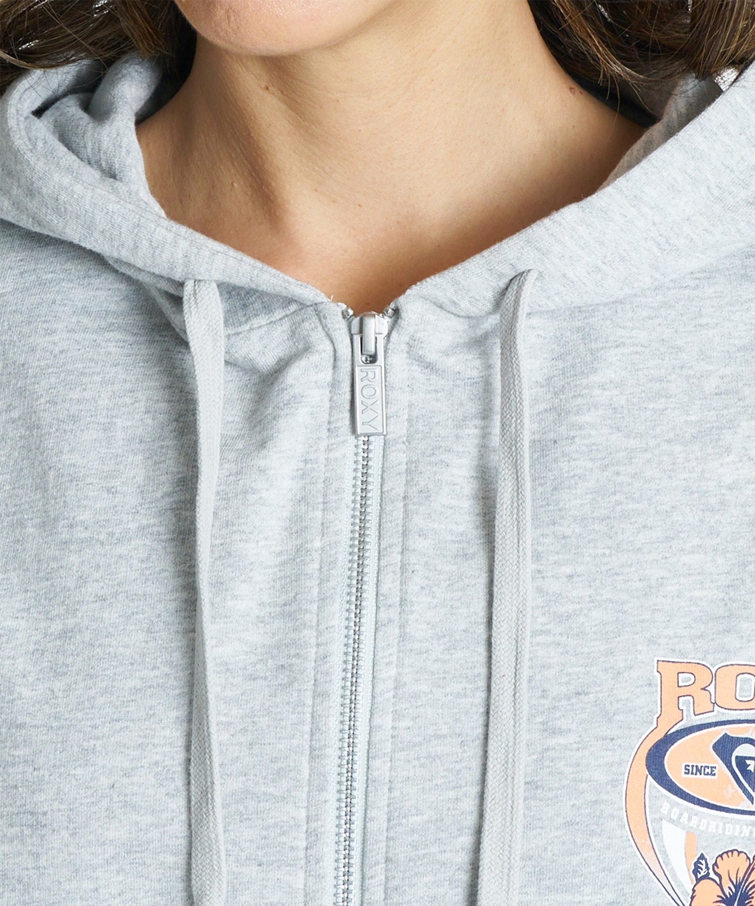 ROXY ロキシー ジップアップ パーカー レディース クロップド丈 裏毛