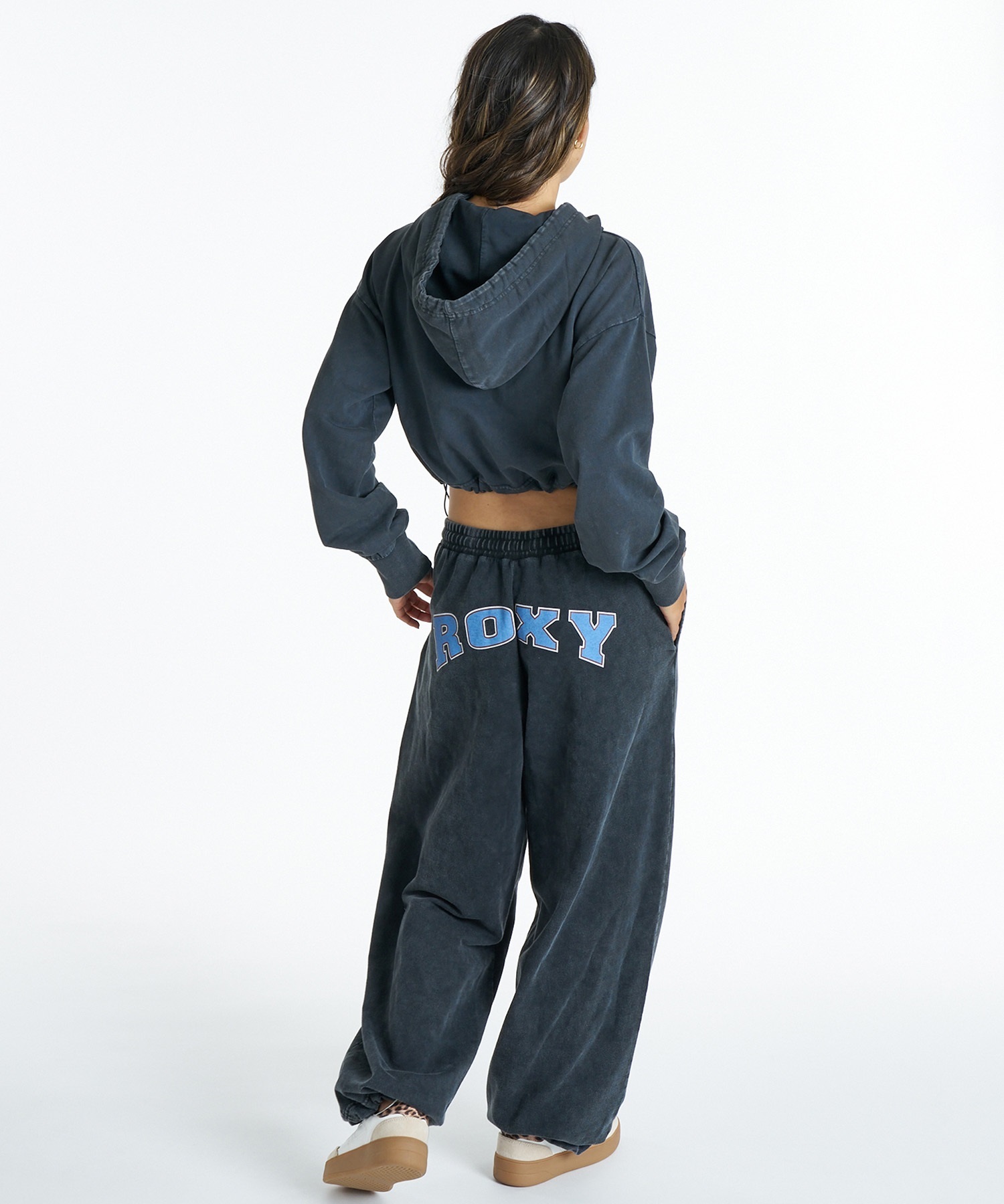 ROXY ロキシー ジップアップ パーカー レディース クロップド丈 裏毛