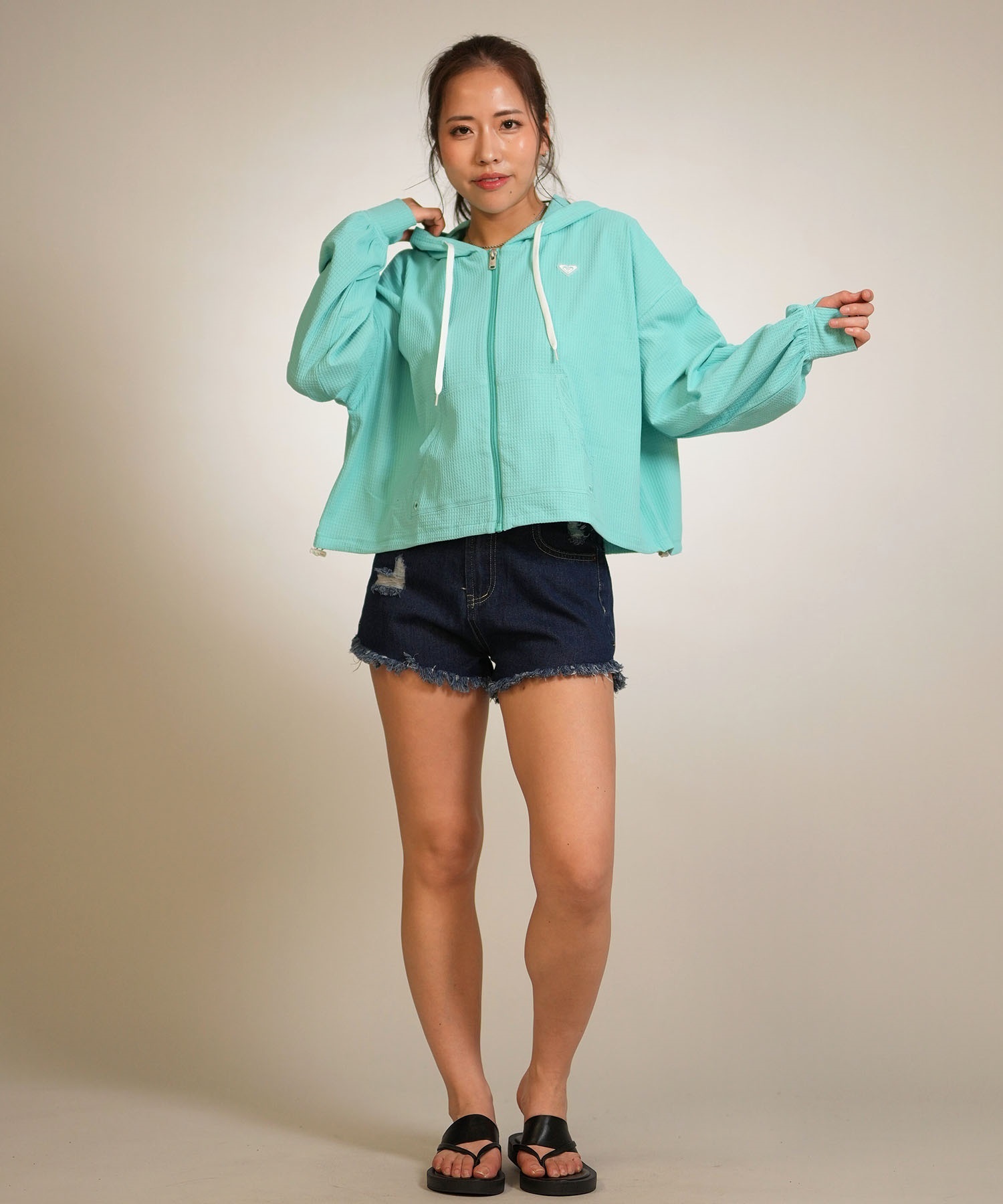 ROXY ロキシー ジップアップ パーカー レディース 水陸両用 SEASIDE