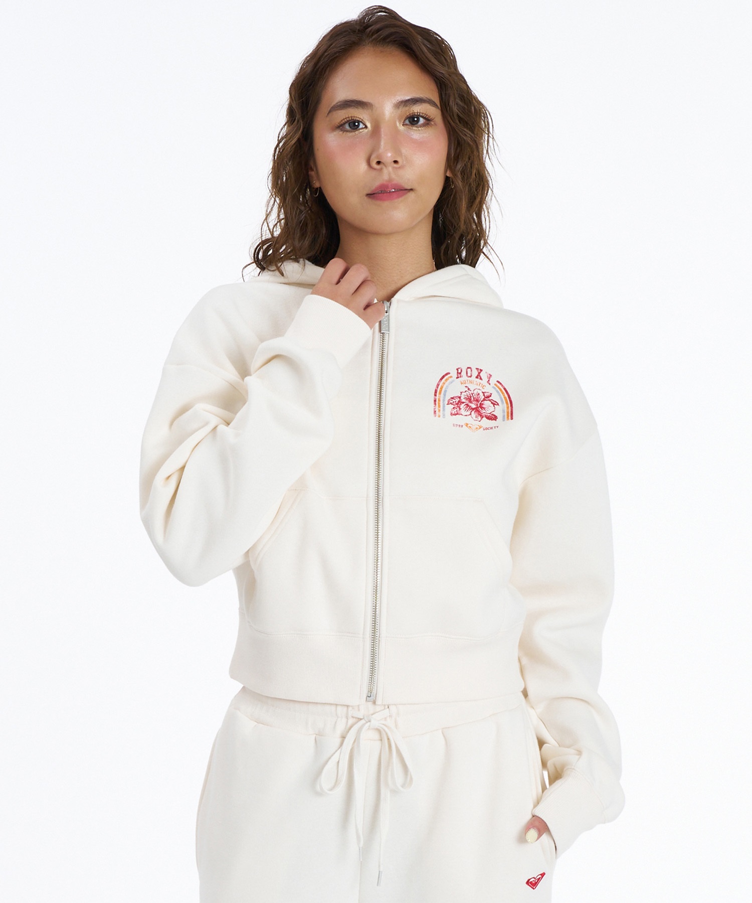 ROXY ロキシー ジップアップ パーカー フーディー レディース ロゴ