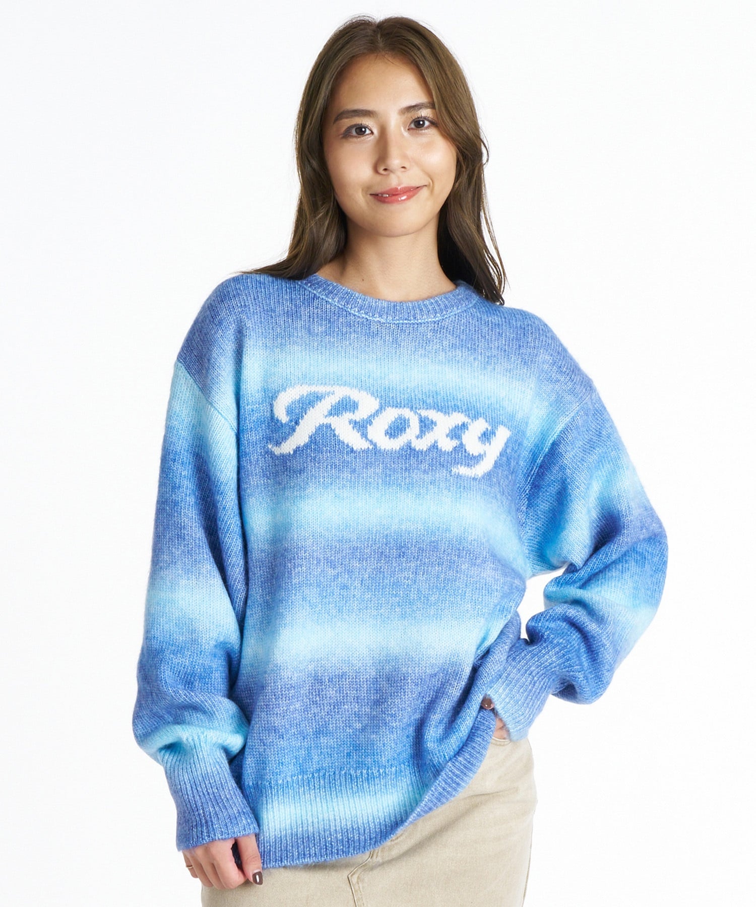 ROXY ロキシー ニット セーター レディース ボーダー ロゴ WISH UPON