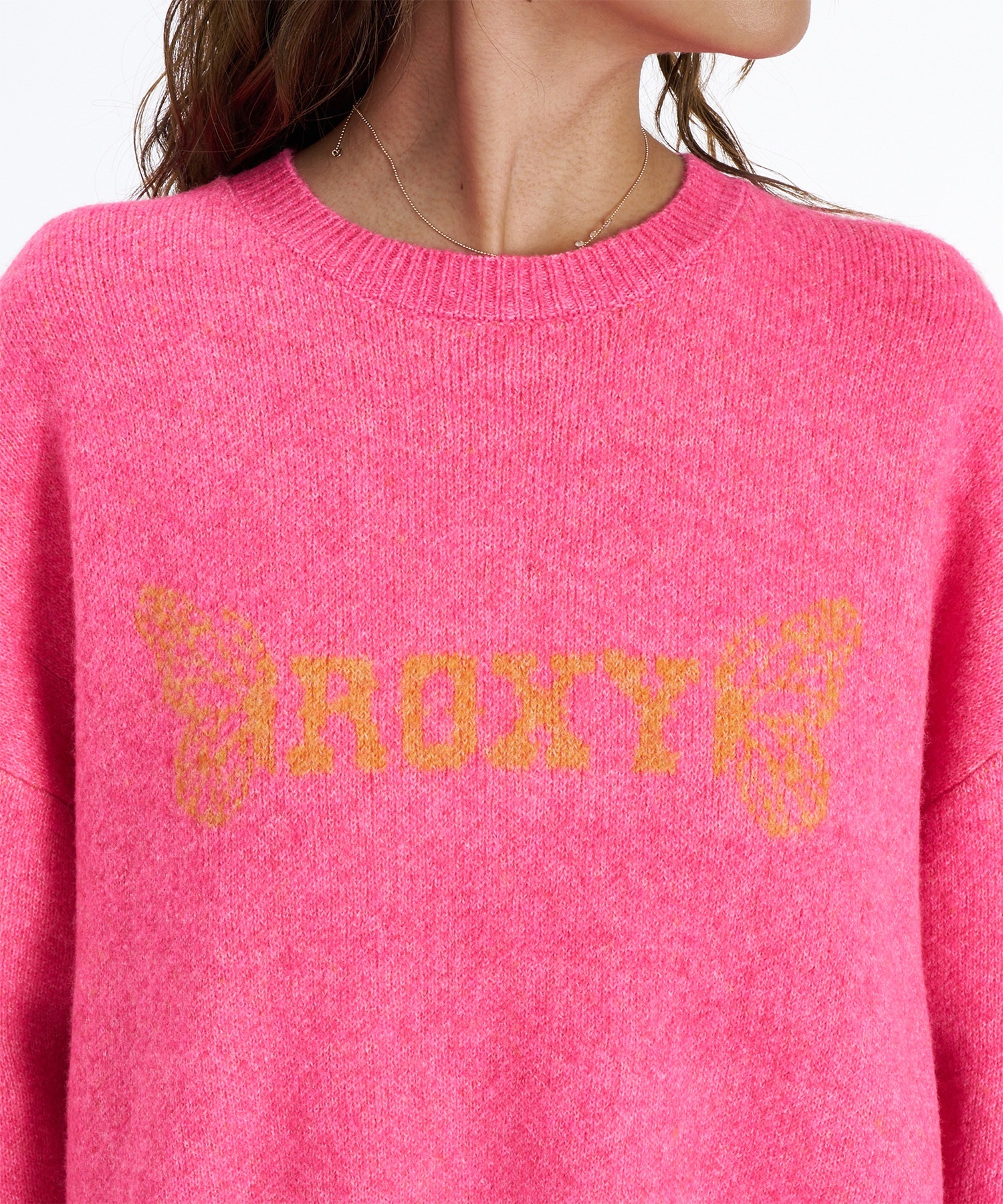ROXY ロキシー ニット セーター レディース ロゴ SUNSET BUTTERFLY RSR264628M ムラサキスポーツ限定(PNK-M)