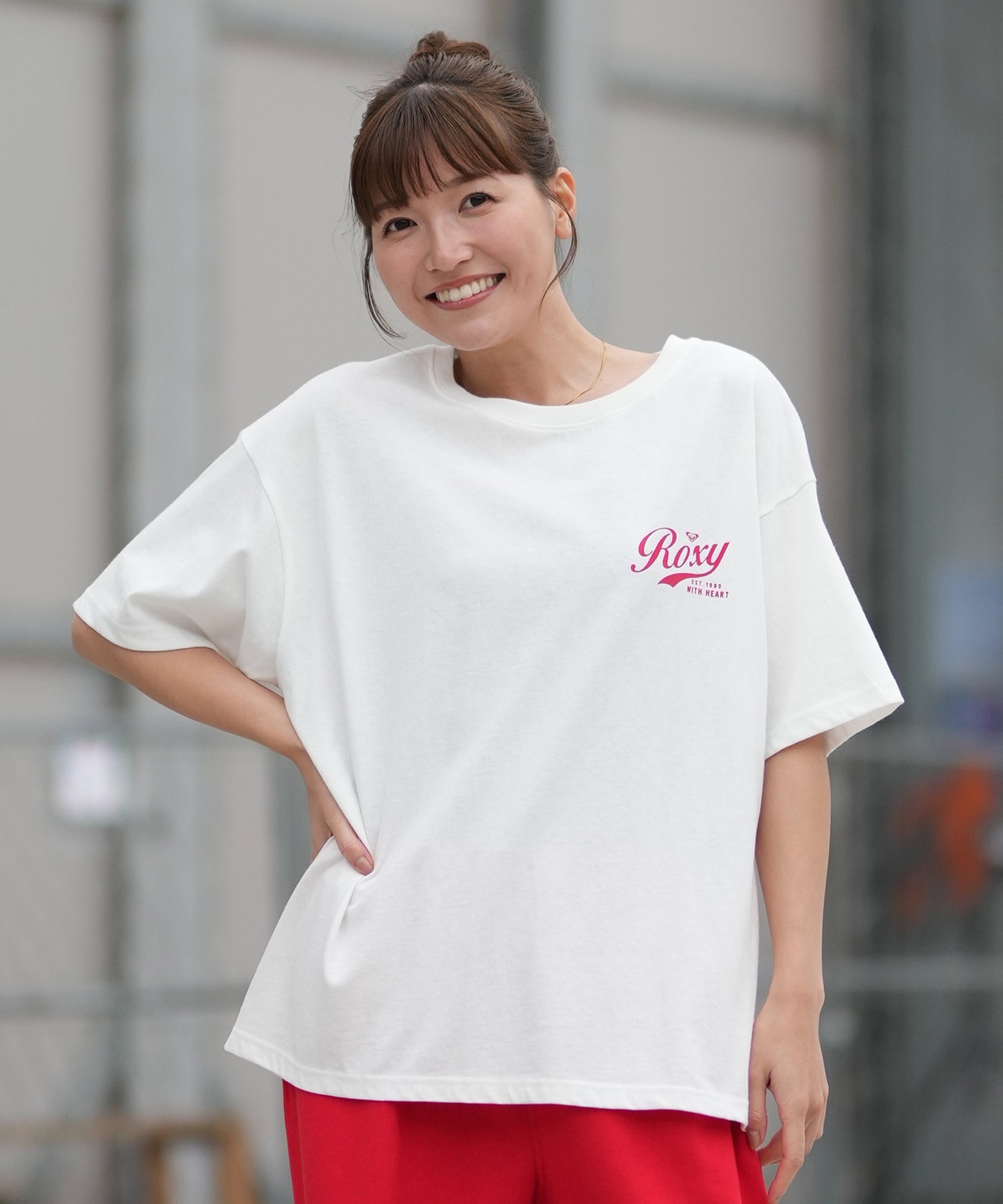 ROXY ロキシー 半袖 Tシャツ レディース バックプリント ドロップショルダー RST261076(NAT-S)