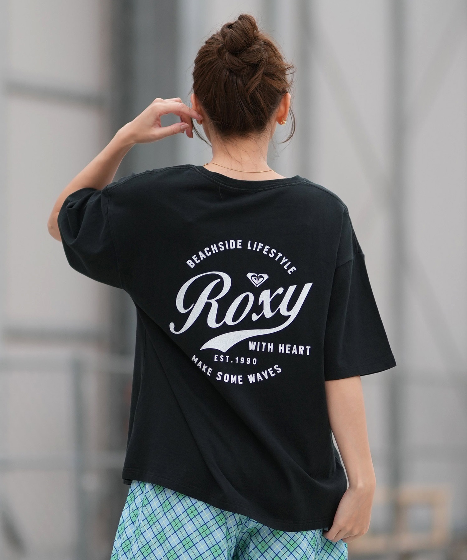 ROXY ロキシー 半袖 Tシャツ レディース バックプリント ドロップショルダー RST261076(NAT-S)