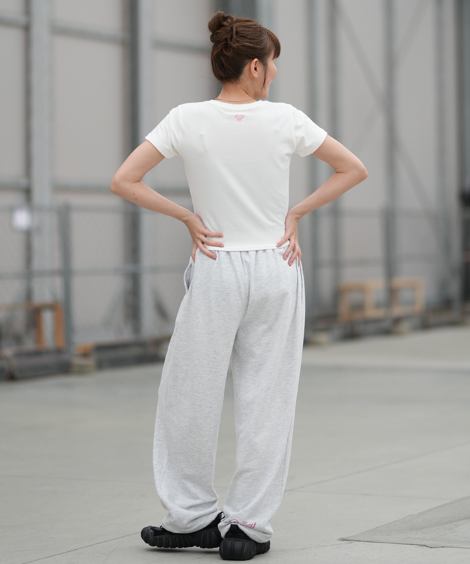 ROXY ロキシー 半袖 Tシャツ レディース チビT 丈短め クロップド丈 RST261086(WHT-M)