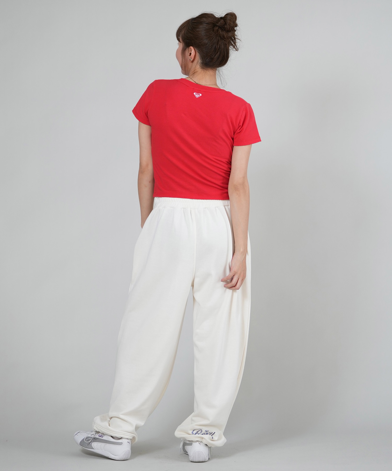 ROXY ロキシー 半袖 Tシャツ レディース チビT 丈短め クロップド丈 RST261086(WHT-M)