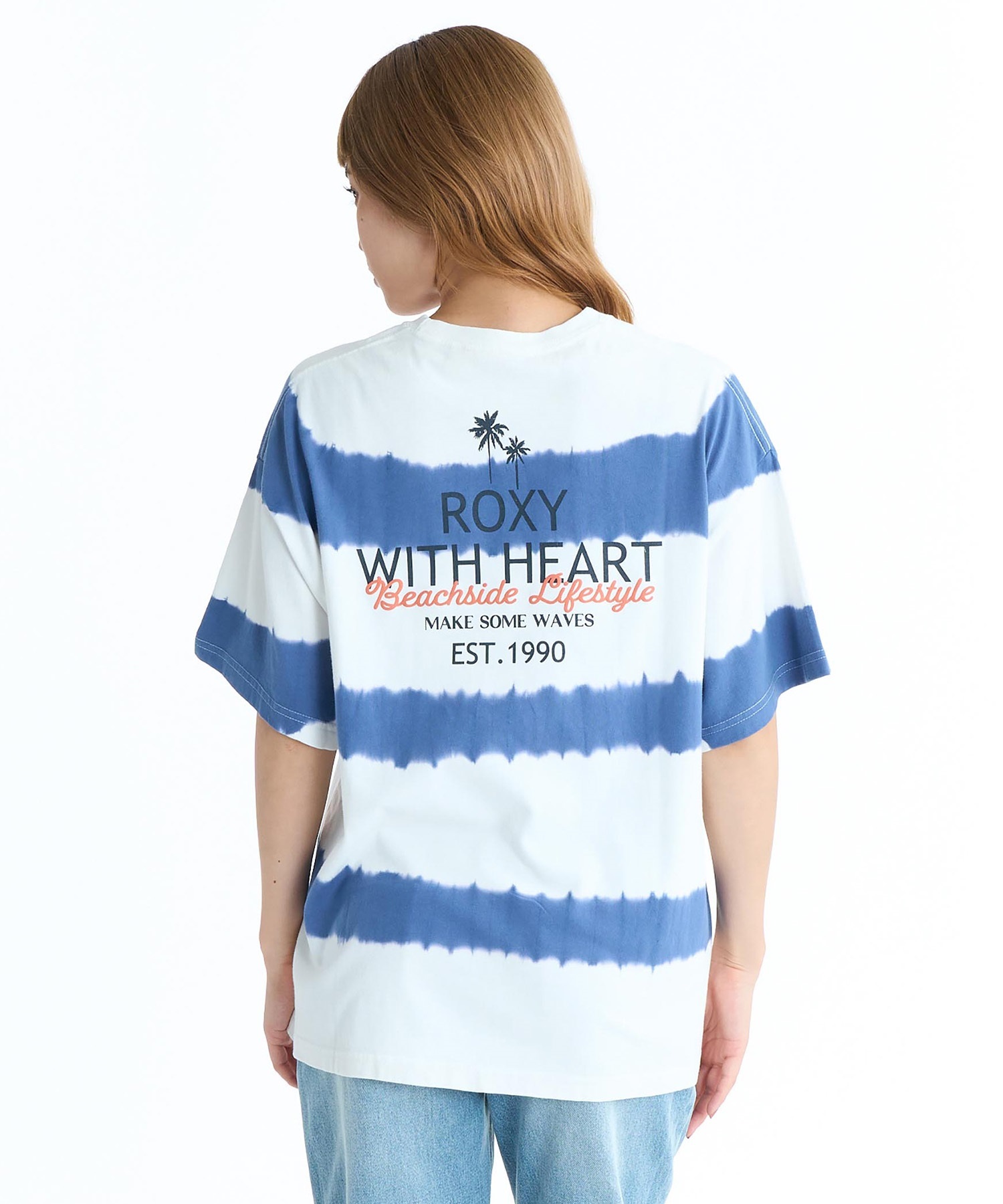 ROXY ロキシー 半袖 Tシャツ レディース バックプリント ボーダー タイダイ RST261093(BBO-M)