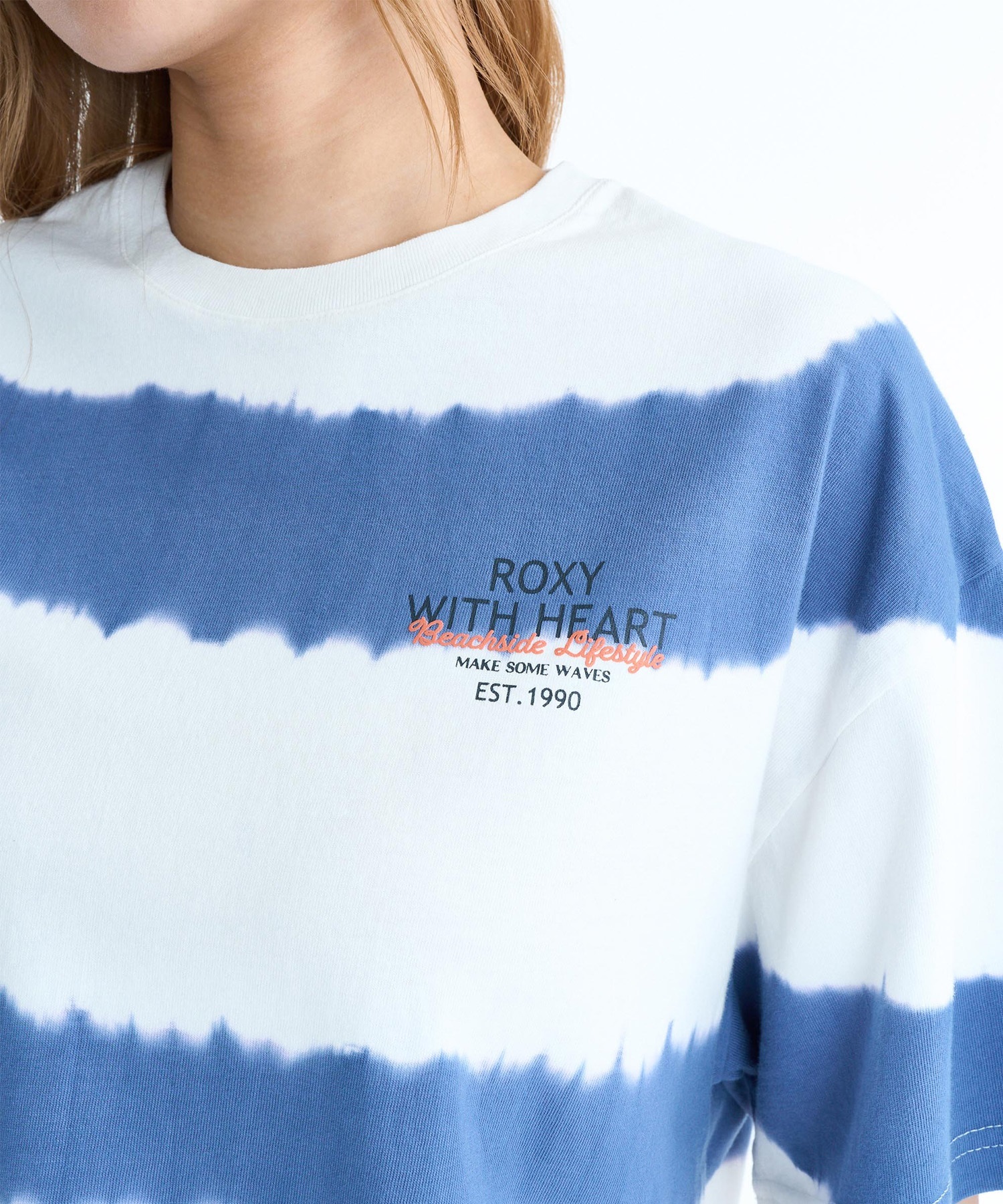 ROXY ロキシー 半袖 Tシャツ レディース バックプリント ボーダー タイダイ RST261093(BBO-M)