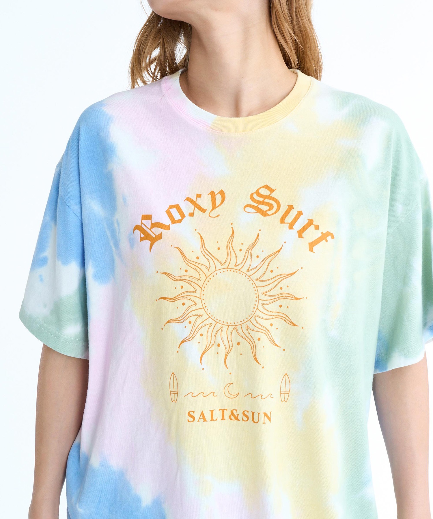 ROXY ロキシー 半袖 Tシャツ レディース バックプリント ボーダー タイダイ RST261093(BBO-M)