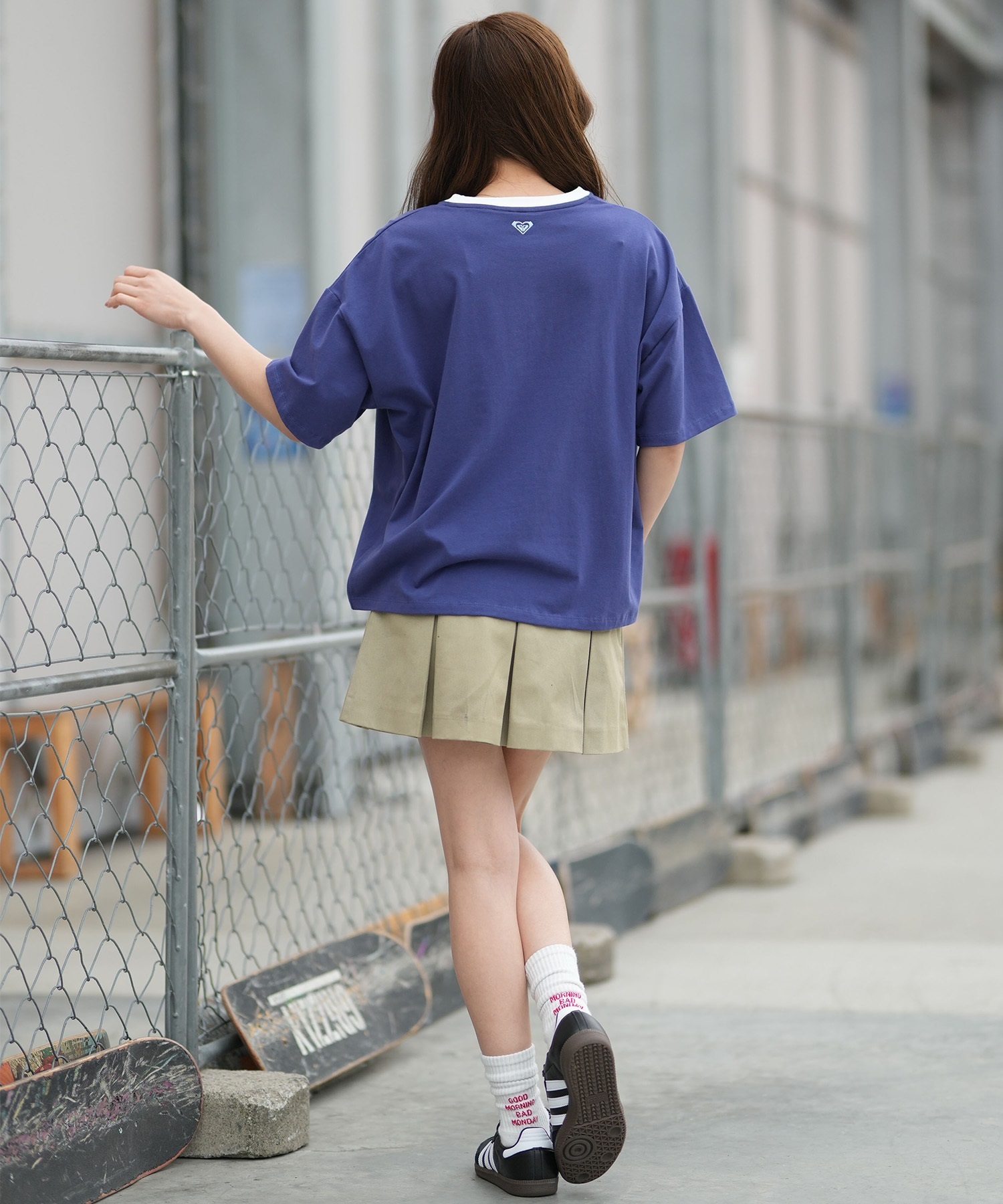 ROXY ロキシー 半袖 Tシャツ レディース フロントプリント RST261641M ムラサキスポーツ限定(WHT-M)