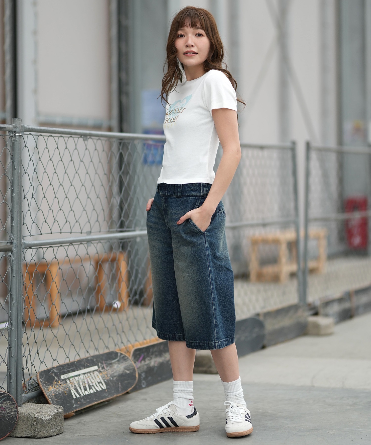ROXY ロキシー 半袖 Tシャツ レディース コンパクトT RST261644M ムラサキスポーツ限定(WHT-M)