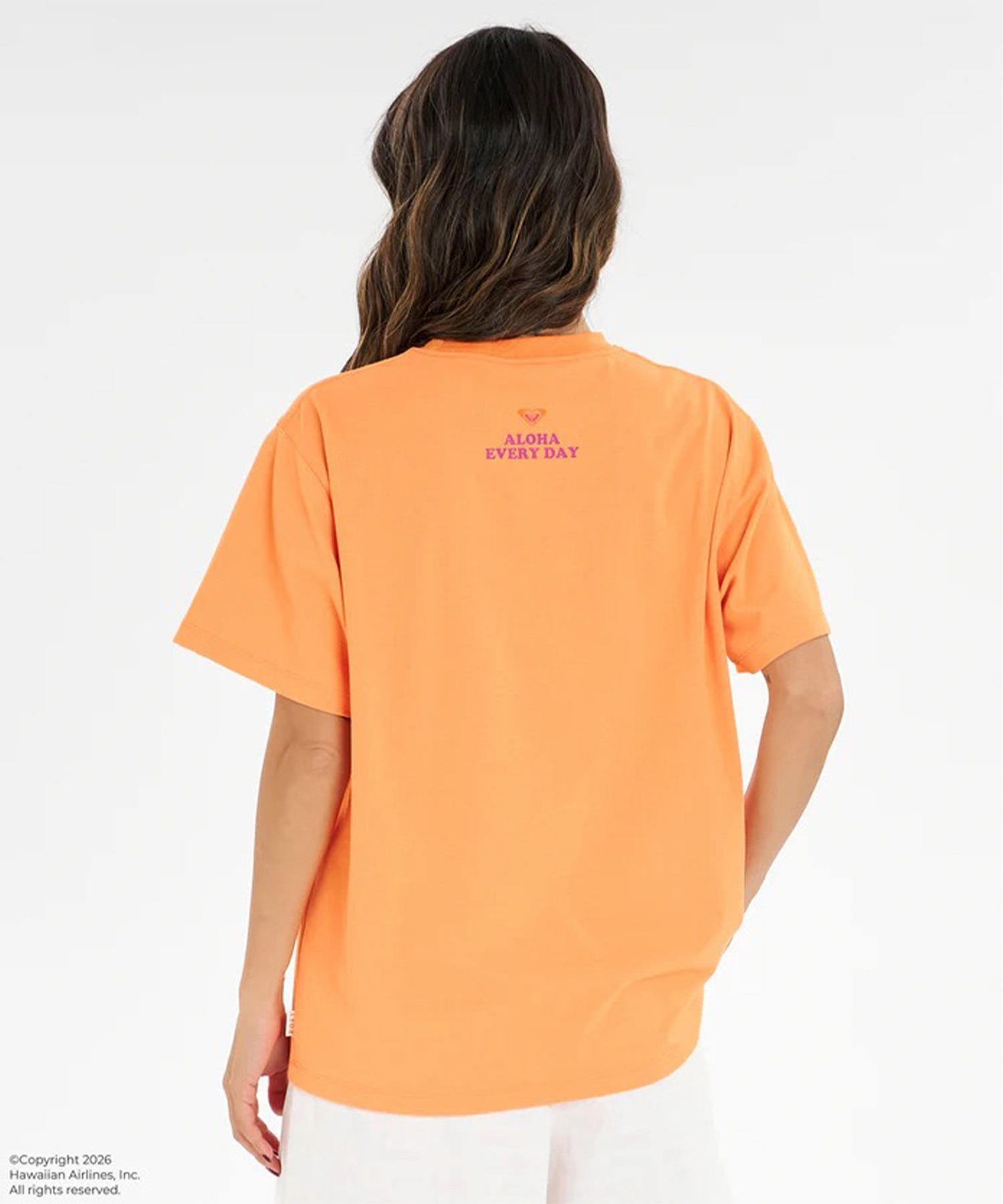 ROXY ロキシー HAWAIIAN AIRLINES コラボ 半袖 Tシャツ レディース