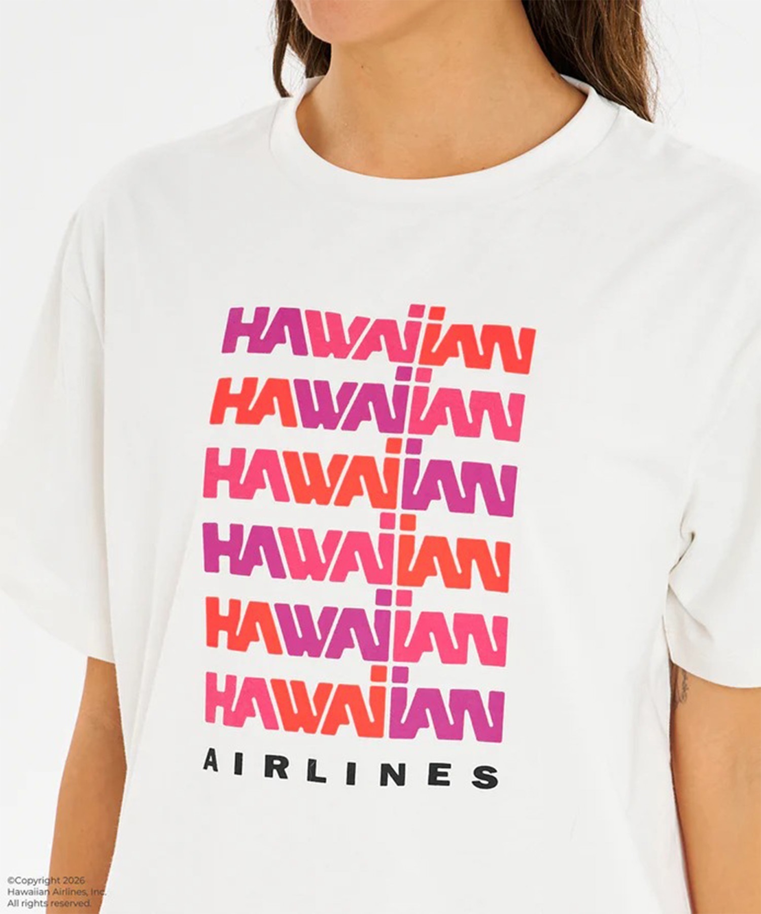 ROXY ロキシー HAWAIIAN AIRLINES コラボ 半袖 Tシャツ レディース