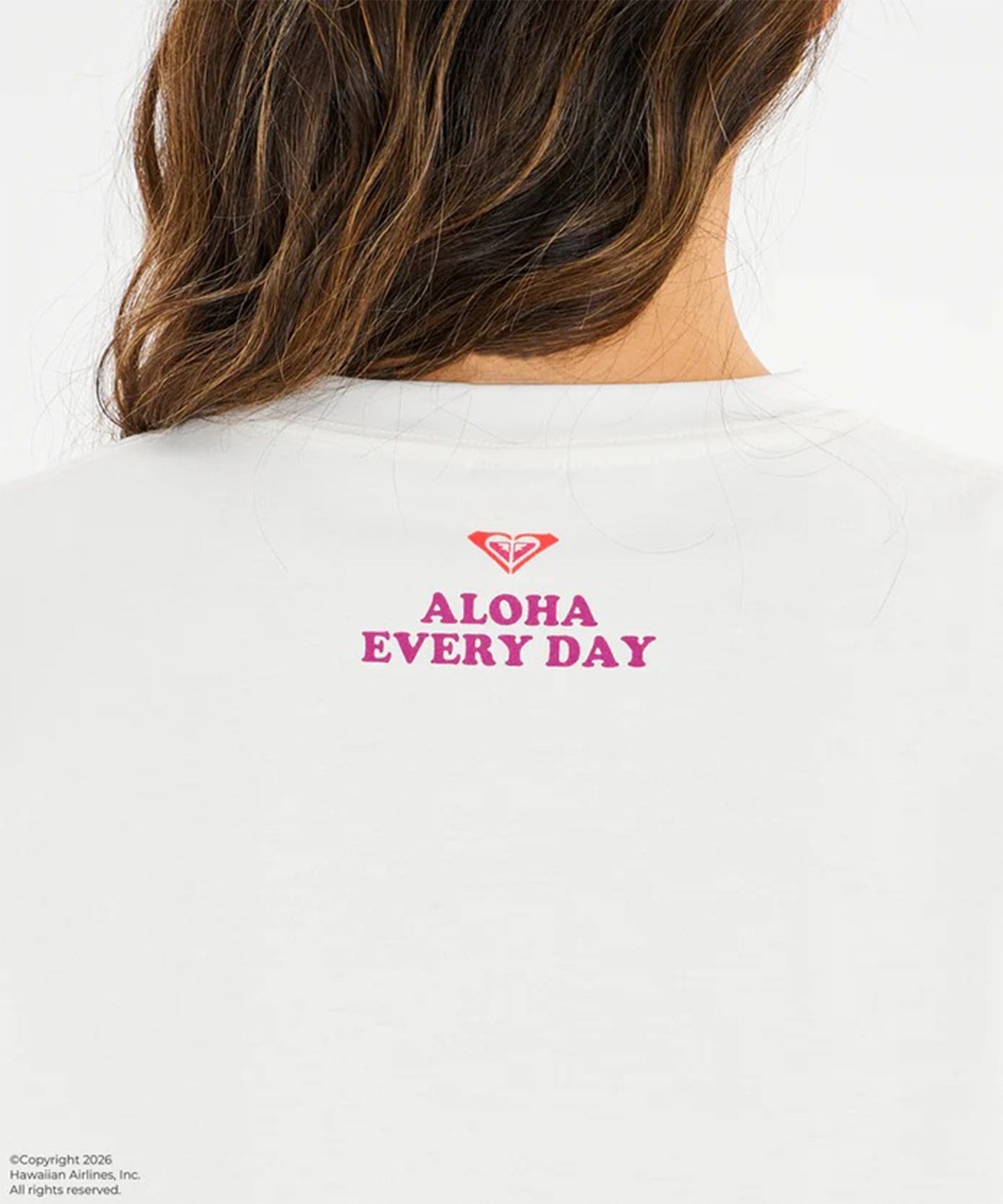 ROXY ロキシー HAWAIIAN AIRLINES コラボ 半袖 Tシャツ レディース