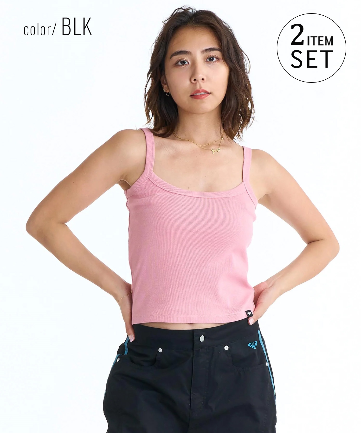 ROXY ロキシー 長袖 Tシャツ ロンT レディース キャミソール 2点セット