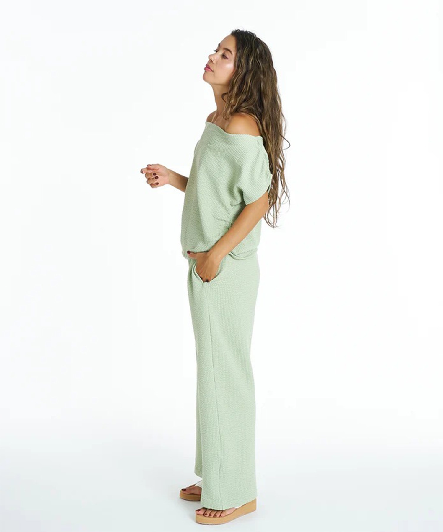 ROXY ロキシー ロングパンツ レディース ロゴ SUNSET BREEZE PANTS RPT262053(BBK-M)