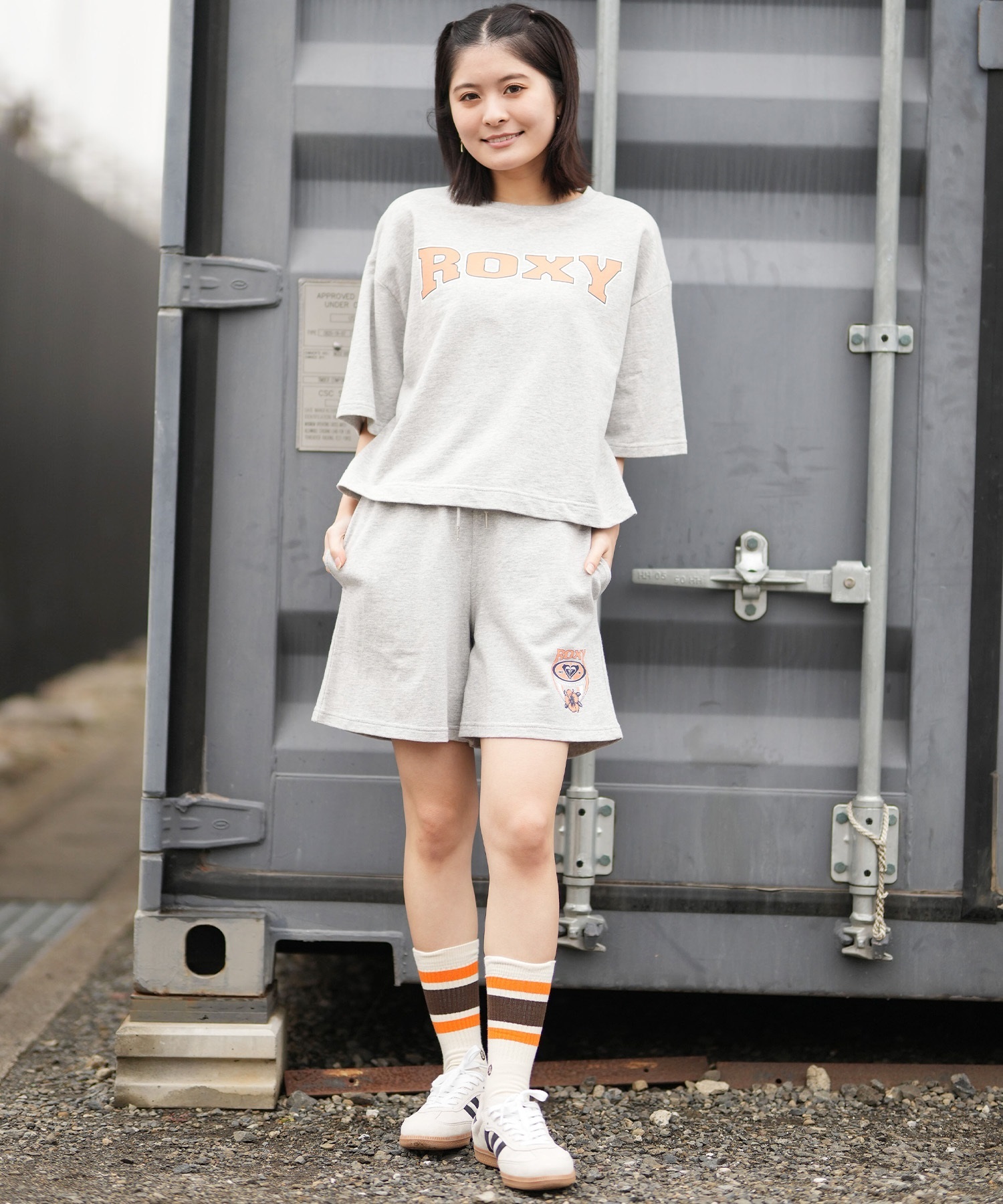 ROXY Tシャツ&ハーフパンツ ROXY ロキシー ハーフパンツ ショートパンツ レディース スウェット