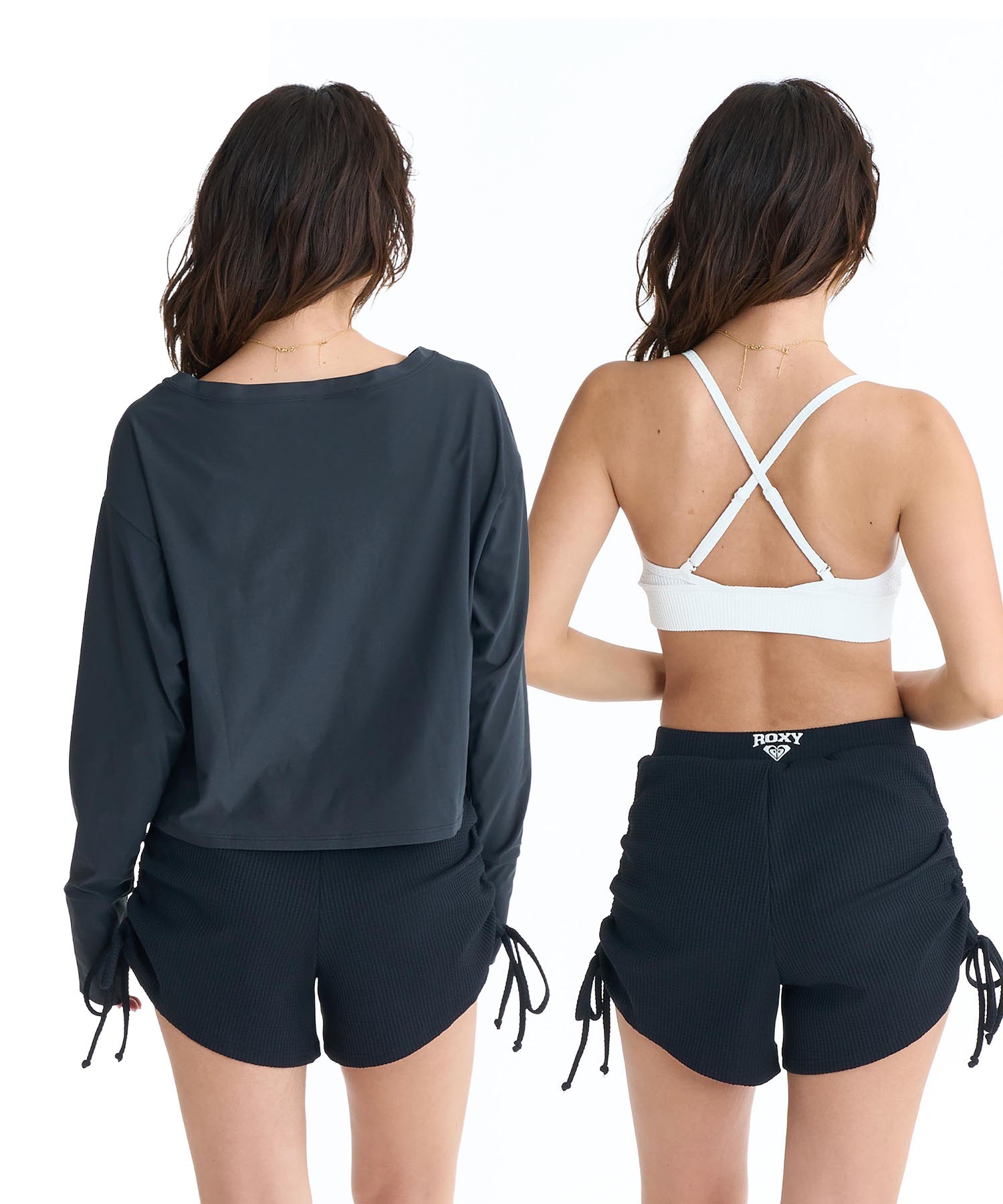 ROXY ロキシー 水着 3点セット ビキニ レディース 長袖ラッシュガード