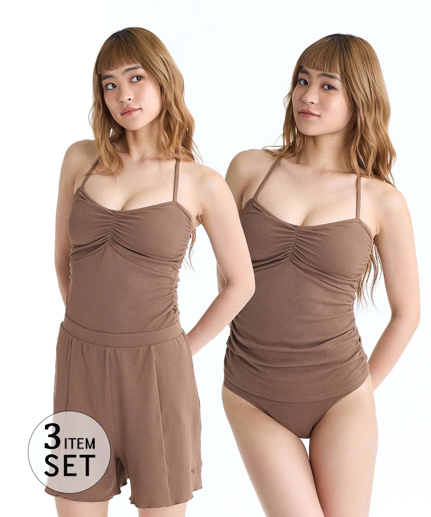 ROXY ロキシー 水着 3点セット レディース セパレート キュロット