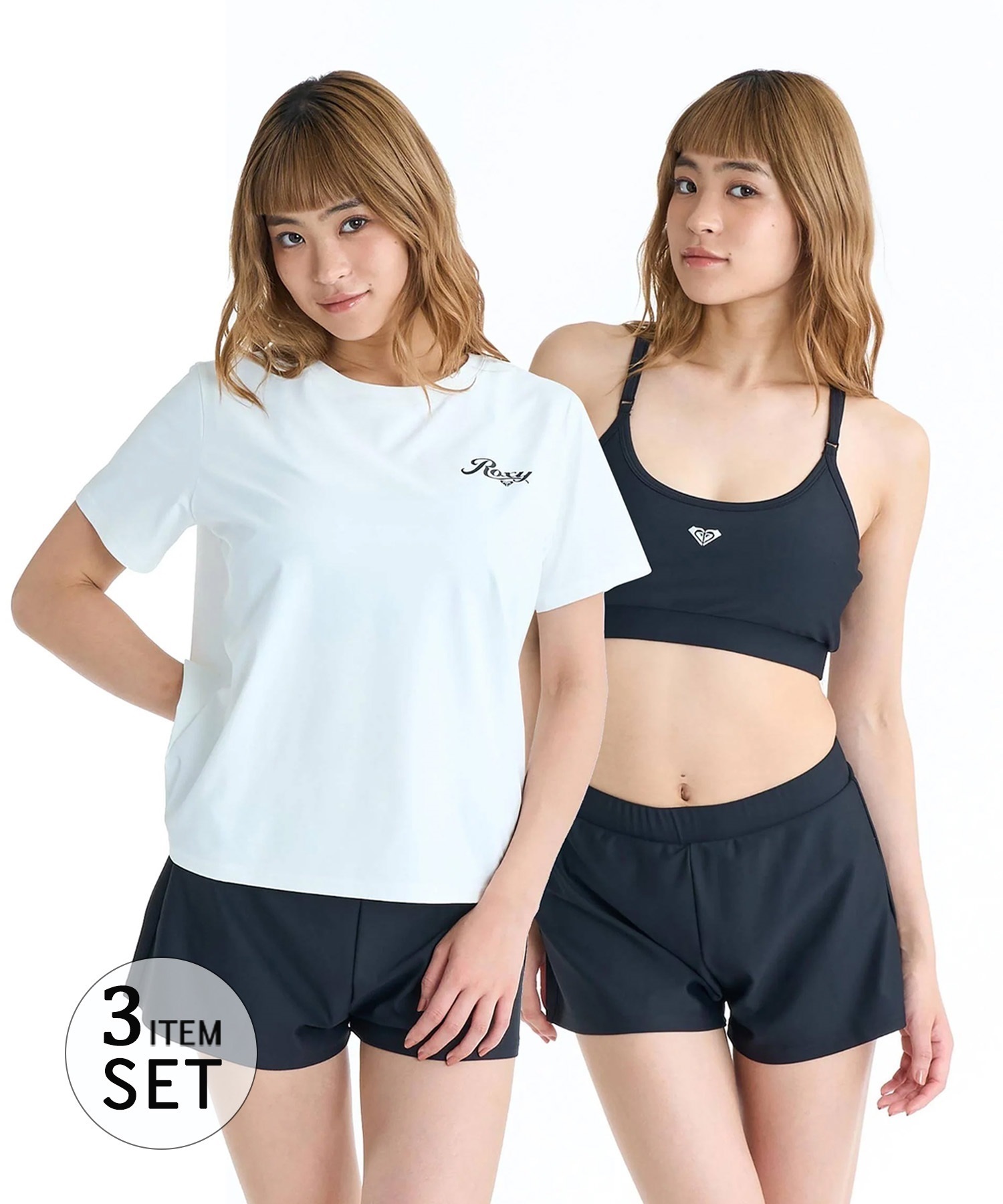 水着 ROXY STEP/ロキシー3点セット水着 レディース ROXY ロキシー 水着 3点セット ビキニ レディース ラッシュTシャツ
